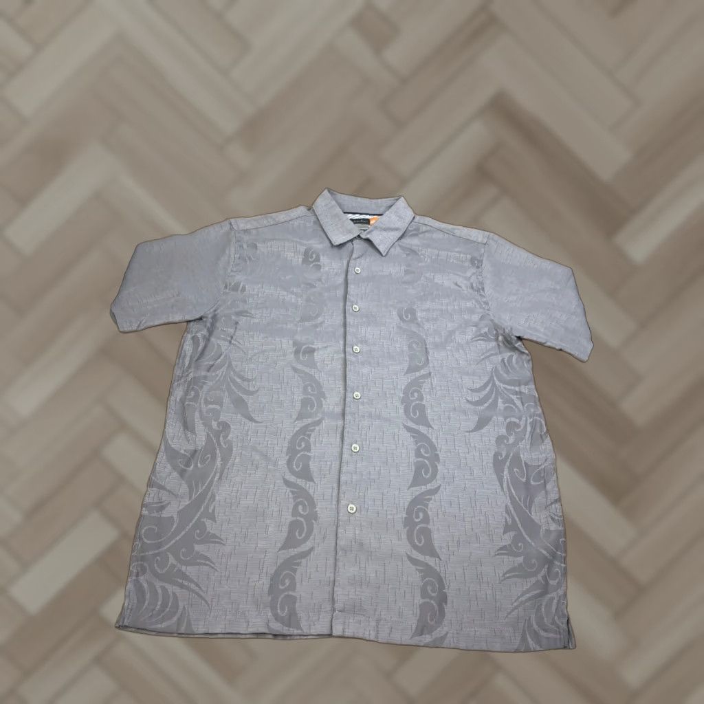 Quiksilver Quiksilver Shirt Mens M Silver Short Sleeve Button Up Casual Tribal Y2K Size US M / EU 48-50 / 2 - 1 Thumbnail