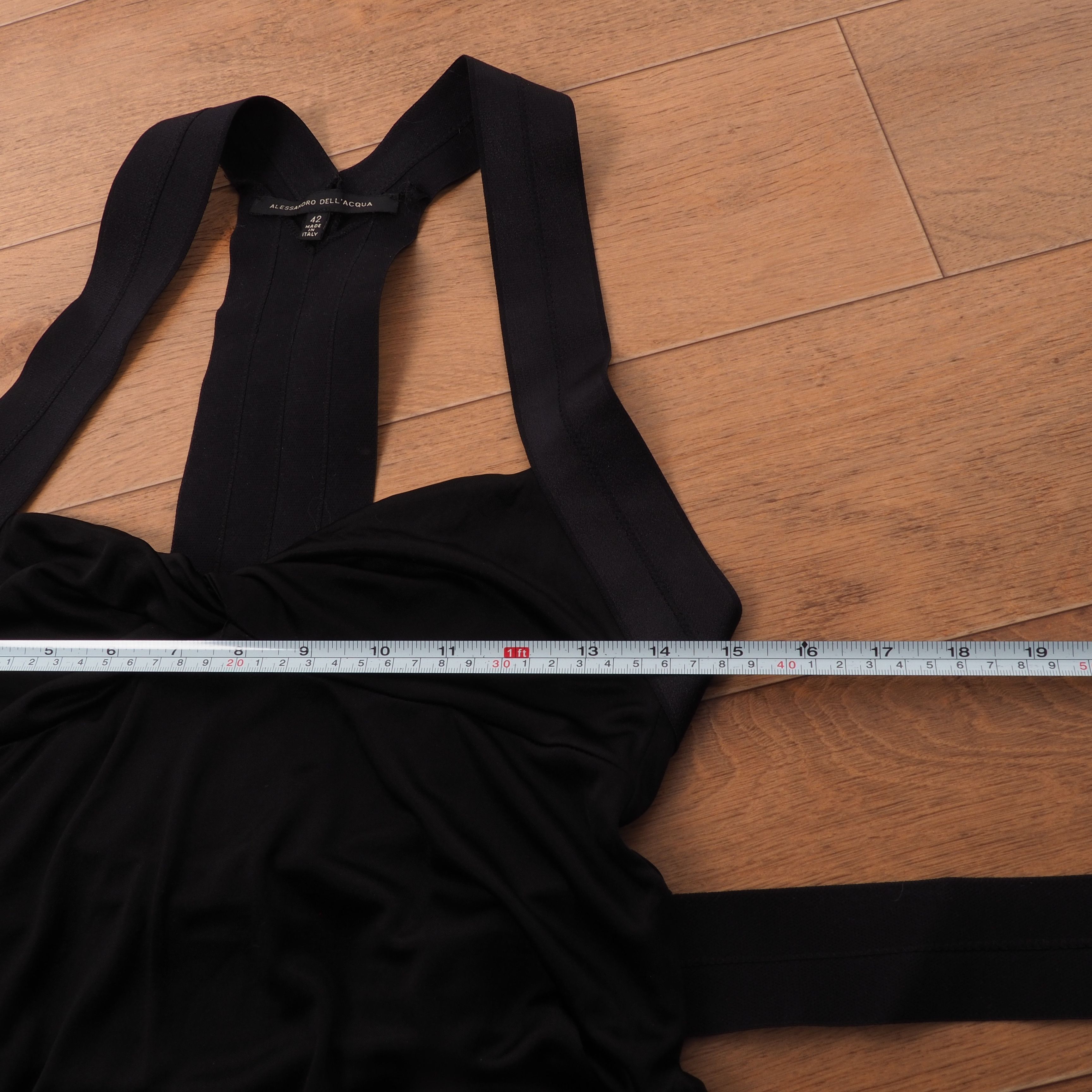 Alessandro Dell'acqua Alessandro Dell'Acqua Designer Black Knee Length Dress Size M / US 6-8 / IT 42-44 - 8 Thumbnail