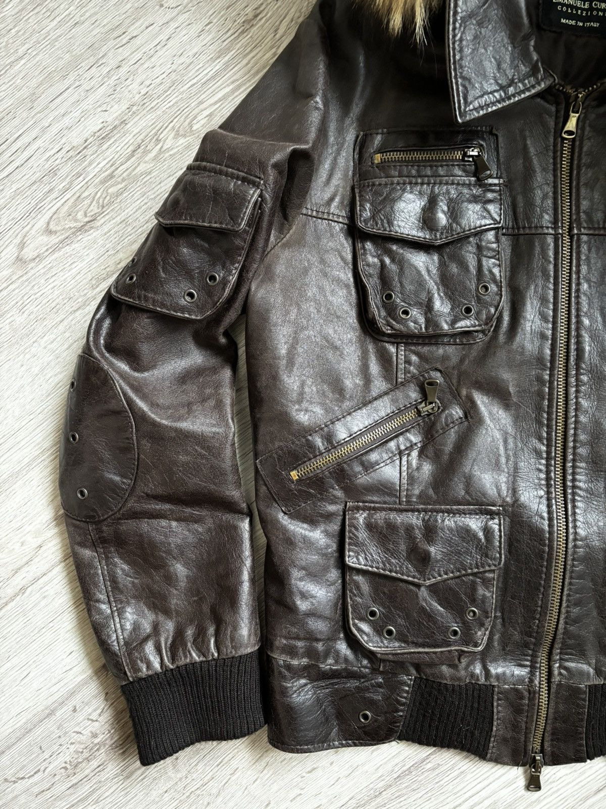 Other Emanuele Curci Women’s Leather Bomber Jacket Made in Italy Size XL / US 12-14 / IT 48-50 - 5 Thumbnail