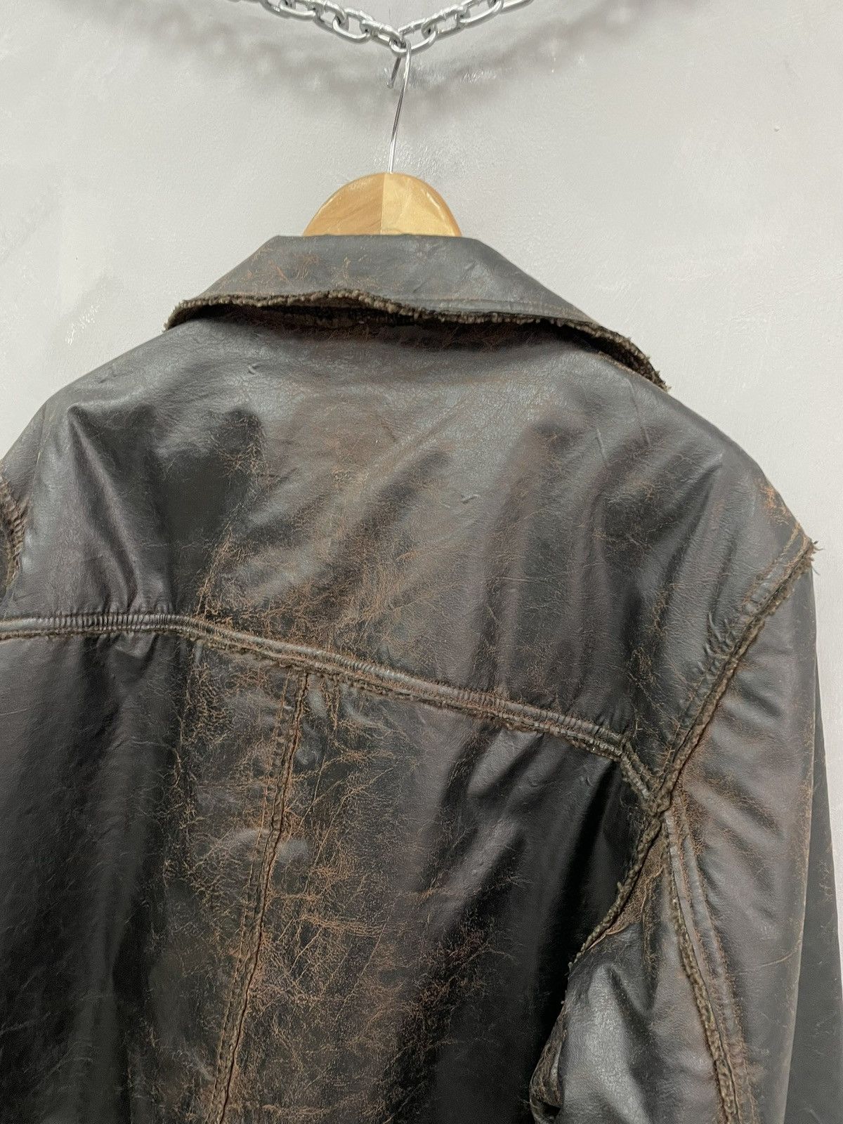 Diesel Diesel style Brown Leather Shearling Jacket 90s fashion y2k Size US L / EU 52-54 / 3 - 10 Thumbnail