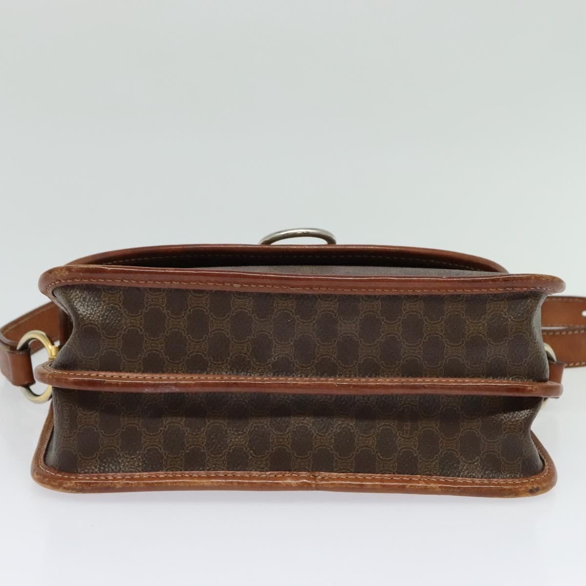 Celine CELINE Macadam Canvas Shoulder Bag Pvc Leather Brown Gold Size ONE SIZE - 9 Thumbnail