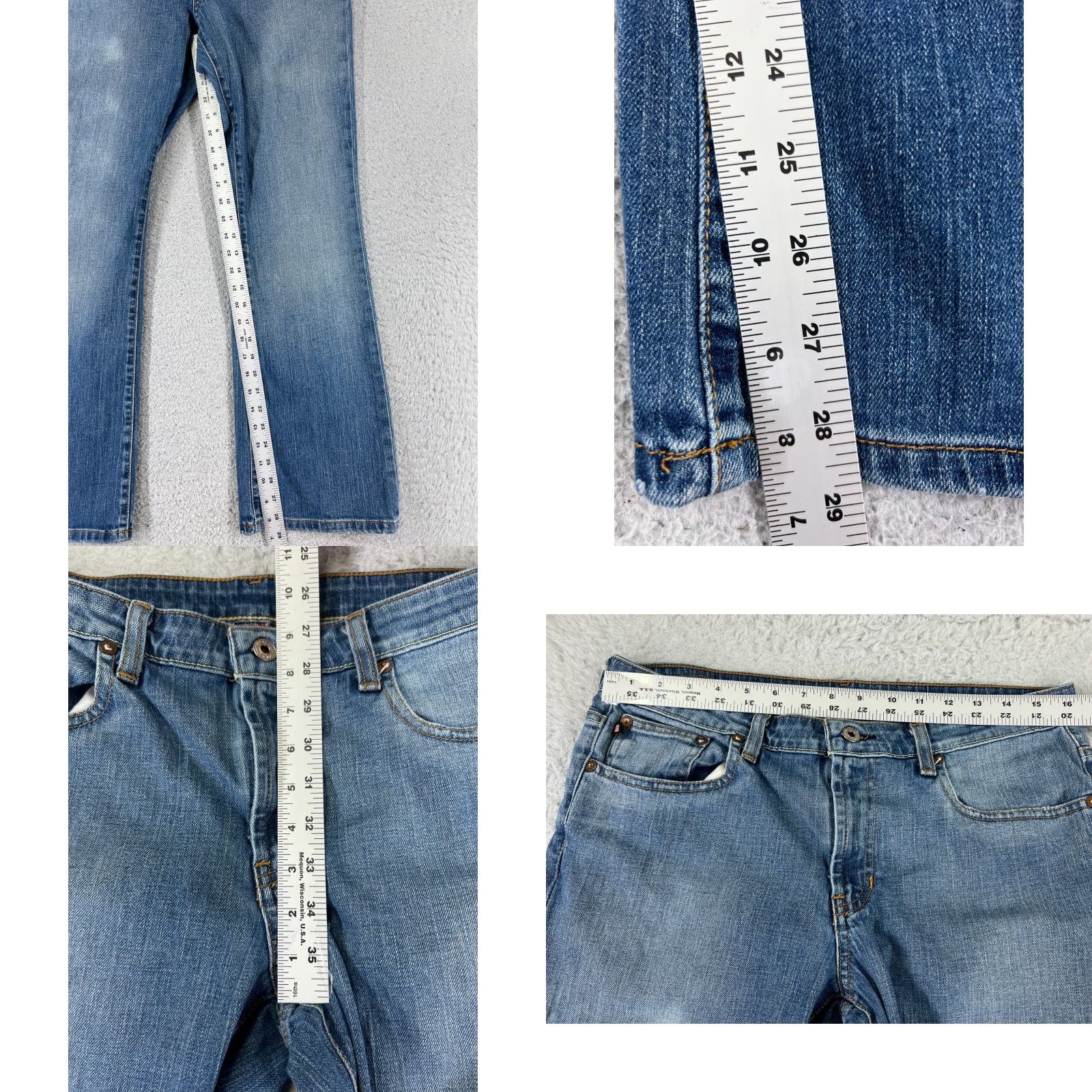 Ralph Lauren VINTAGE Ralph Lauren Women’s Jeans Bootcut 12 Blue Denim Cotton Blend 28in Inseam Size 34" / US 12 / IT 48 - 8 Thumbnail