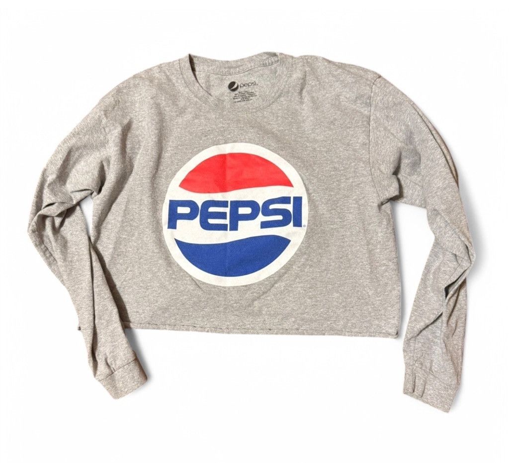 Pepsi Women's Pepsi Graphic Crop Top Long Sleeve T-Shirt, Size L Size L / US 10 / IT 46 - 1 Thumbnail