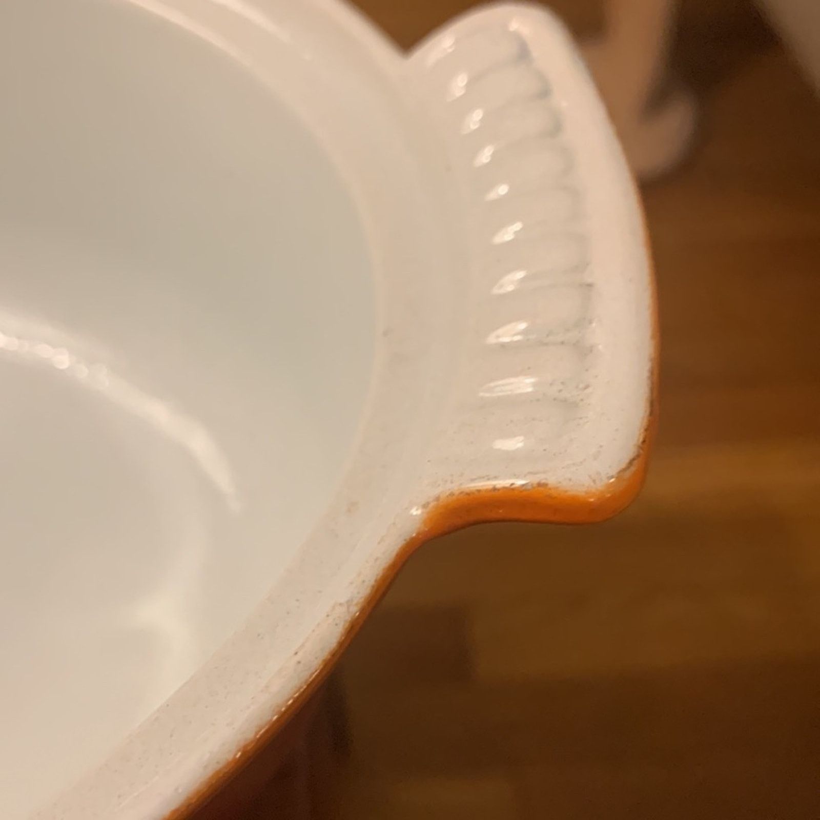 Vintage Dru Holland rare orange enameled cast iron covered casserole Size ONE SIZE - 5 Thumbnail