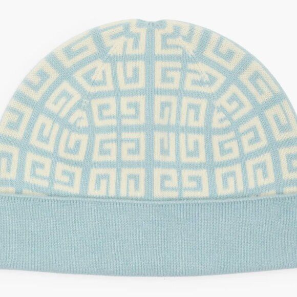Givenchy Givenchy Double Face Knit Beanie Ice Blue Size ONE SIZE - 2 Thumbnail