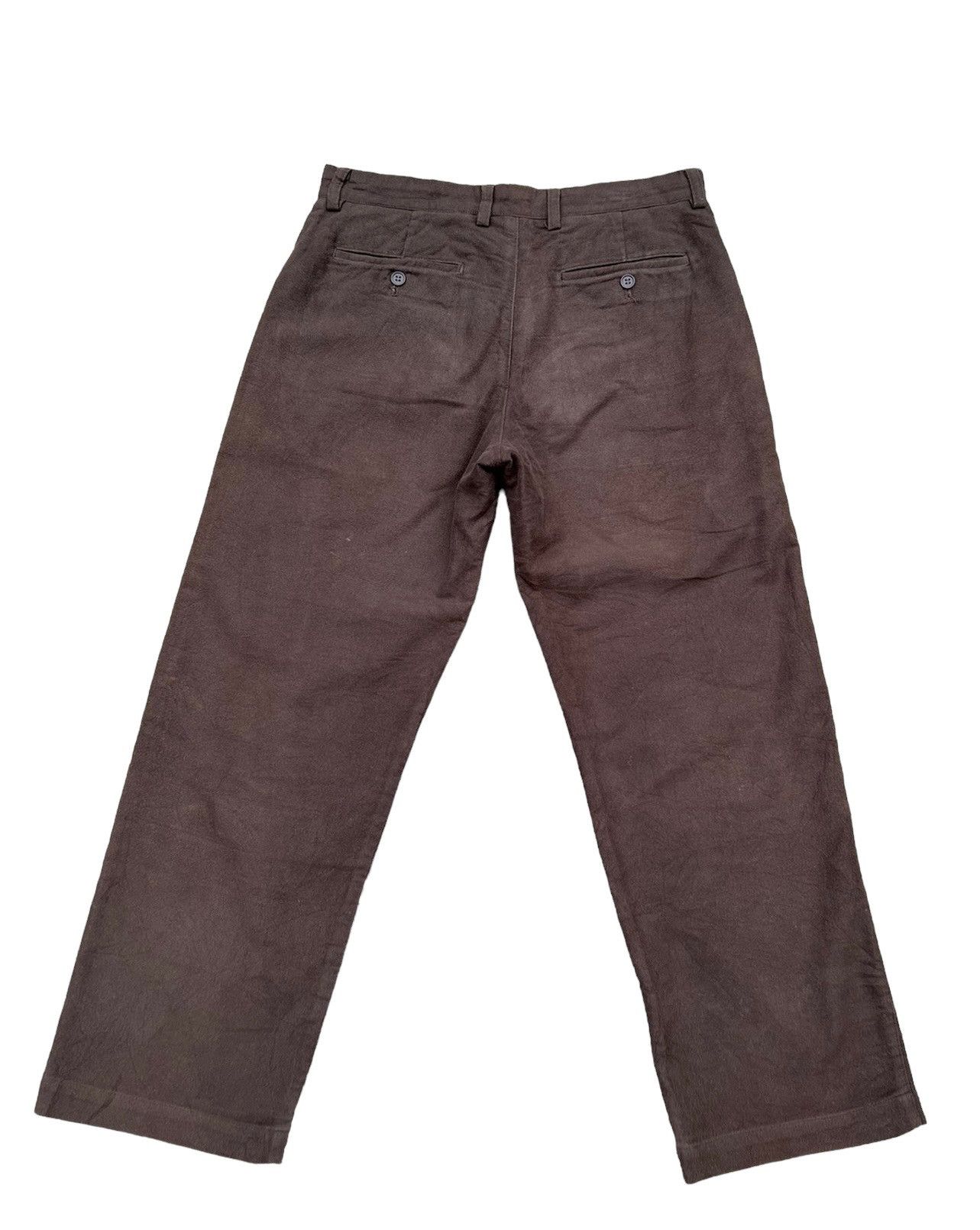 GOODENOUGH VTG Head Porter + Japan Sun Fade Brown Suede Cotton Trouser Size US 31 - 2 Thumbnail