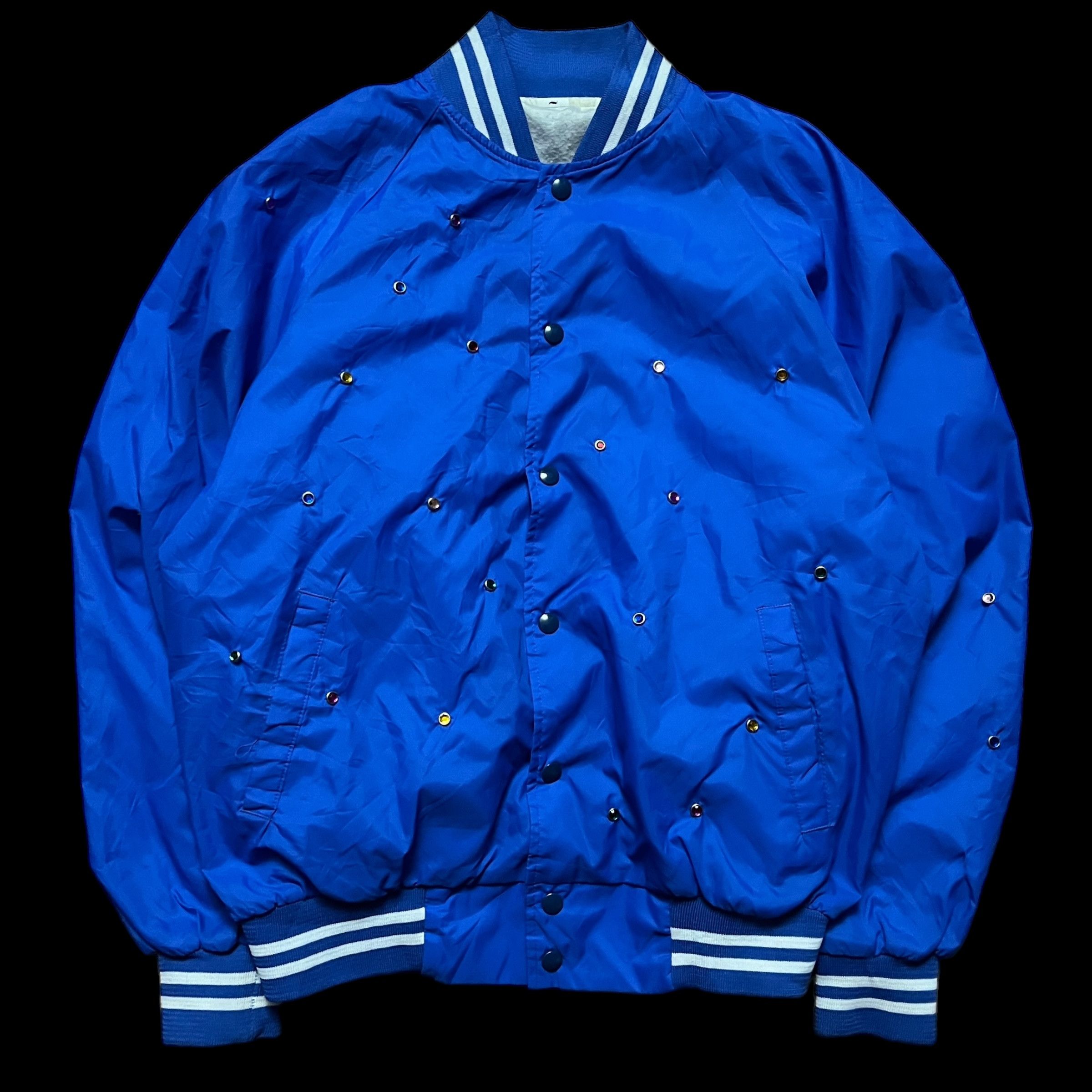 Image of Vintage Blue Varsity Gem Jacket Size L 70's 80's, Men's