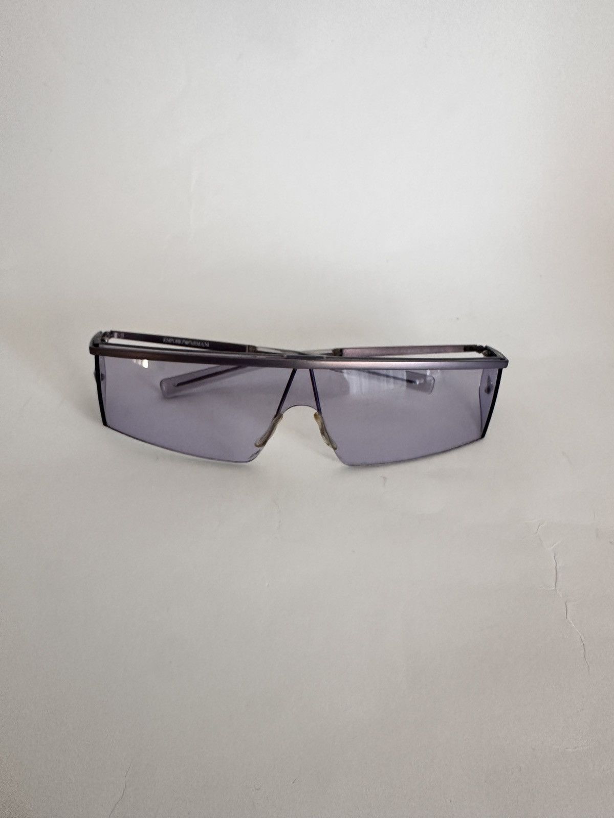 Emporio Armani Emporio Armani Futuristic Shield Sunglasses (Vintage) Size ONE SIZE - 14 Thumbnail