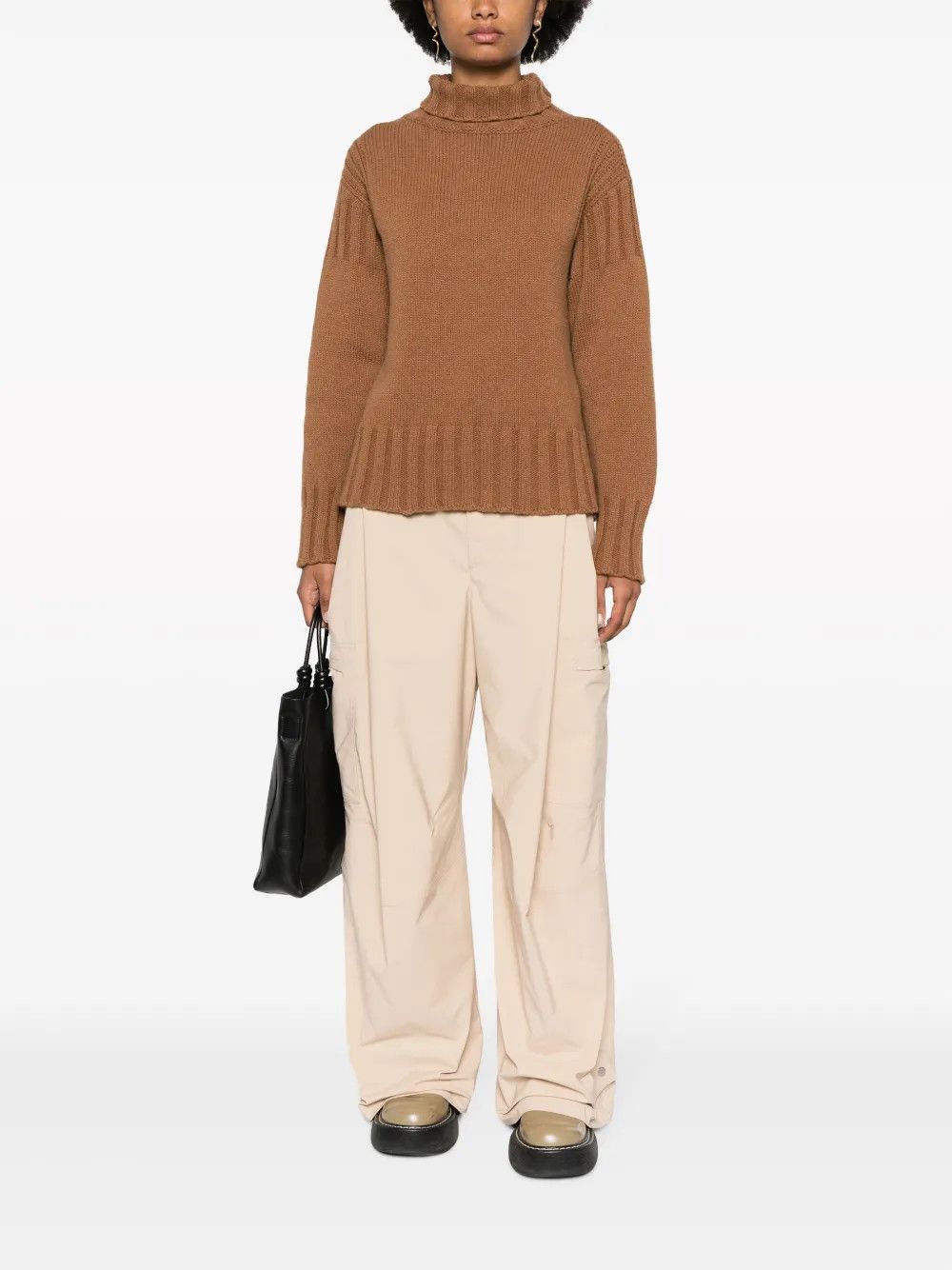 Jil Sander o1y1025 Cashmere Blend Sweater in Brown Size S / US 4 / IT 40 - 5 Thumbnail