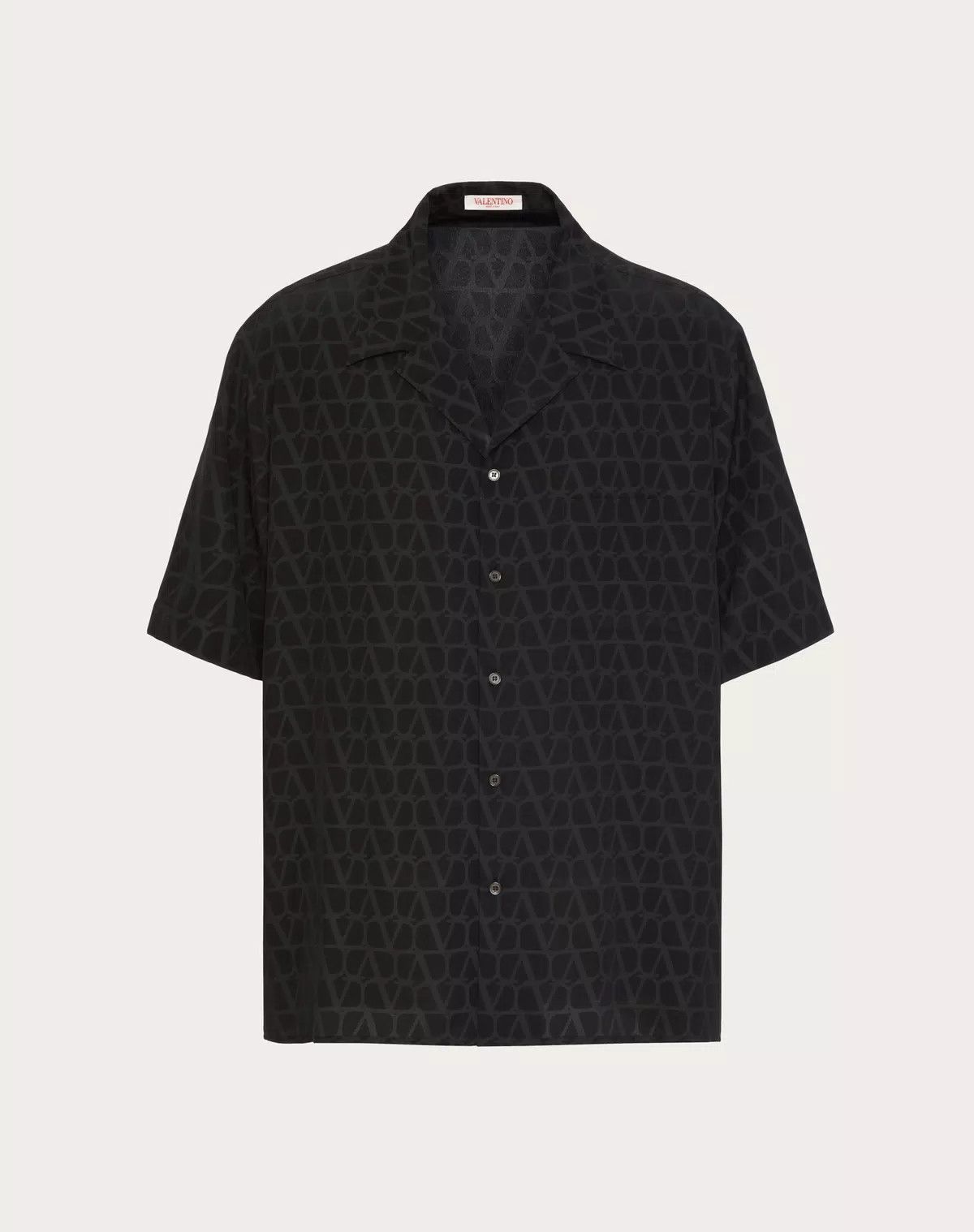 Valentino oc11z0725 Silk Bowling Shirt in Black Size US M / EU 48-50 / 2 - 1 Thumbnail