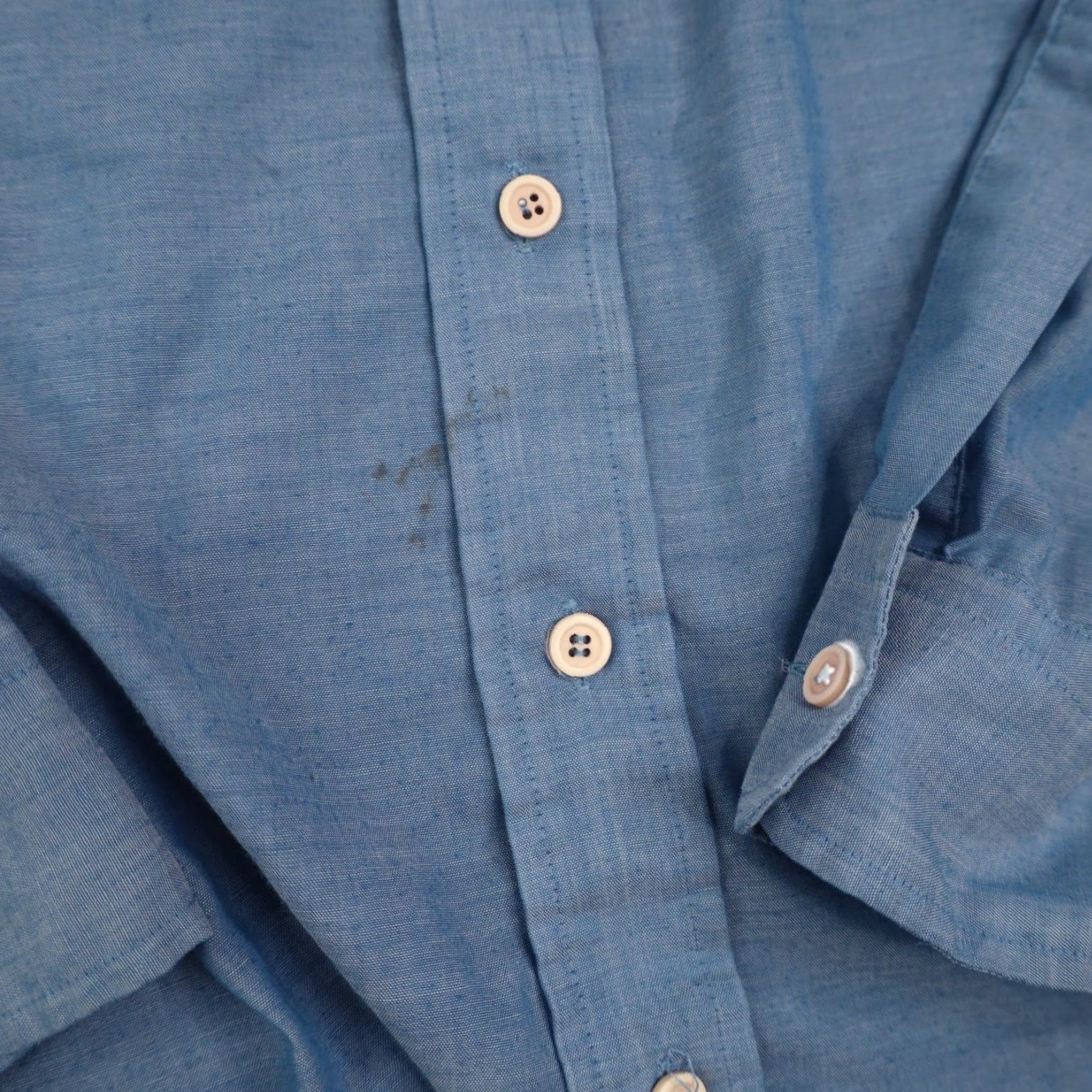 Wilson VINTAGE True 60s Jas. K. Wilson Chambray Work Shirt Blue Mens Large Sleeve Long Style Shirt Size US L / EU 52-54 / 3 - 5 Thumbnail