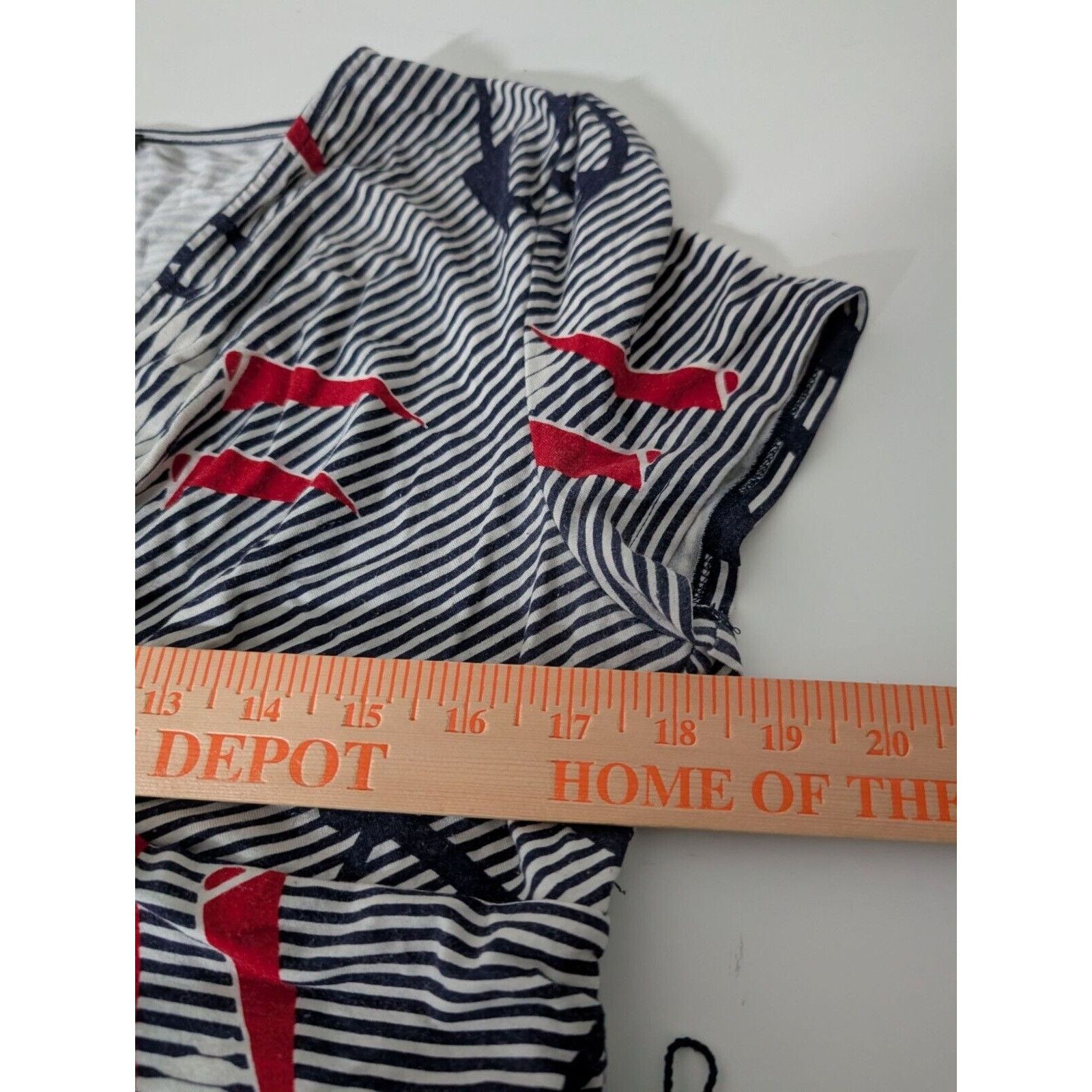 Talbots Talbots Stripe Anchor Dress Womens Size Large Blue Nautical Size L / US 10 / IT 46 - 11 Thumbnail