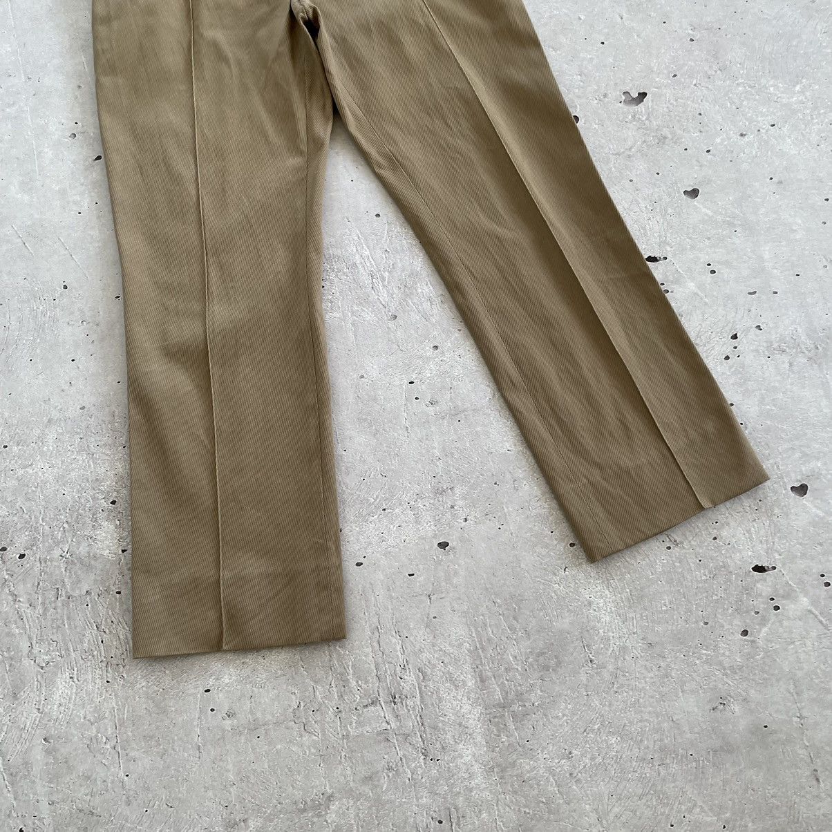 Dolce & Gabbana × Vintage DOLCE & GABBANA D&G Tan Cotton Textured Crest Button Pants Size 27" / US 4 / IT 40 - 4 Thumbnail