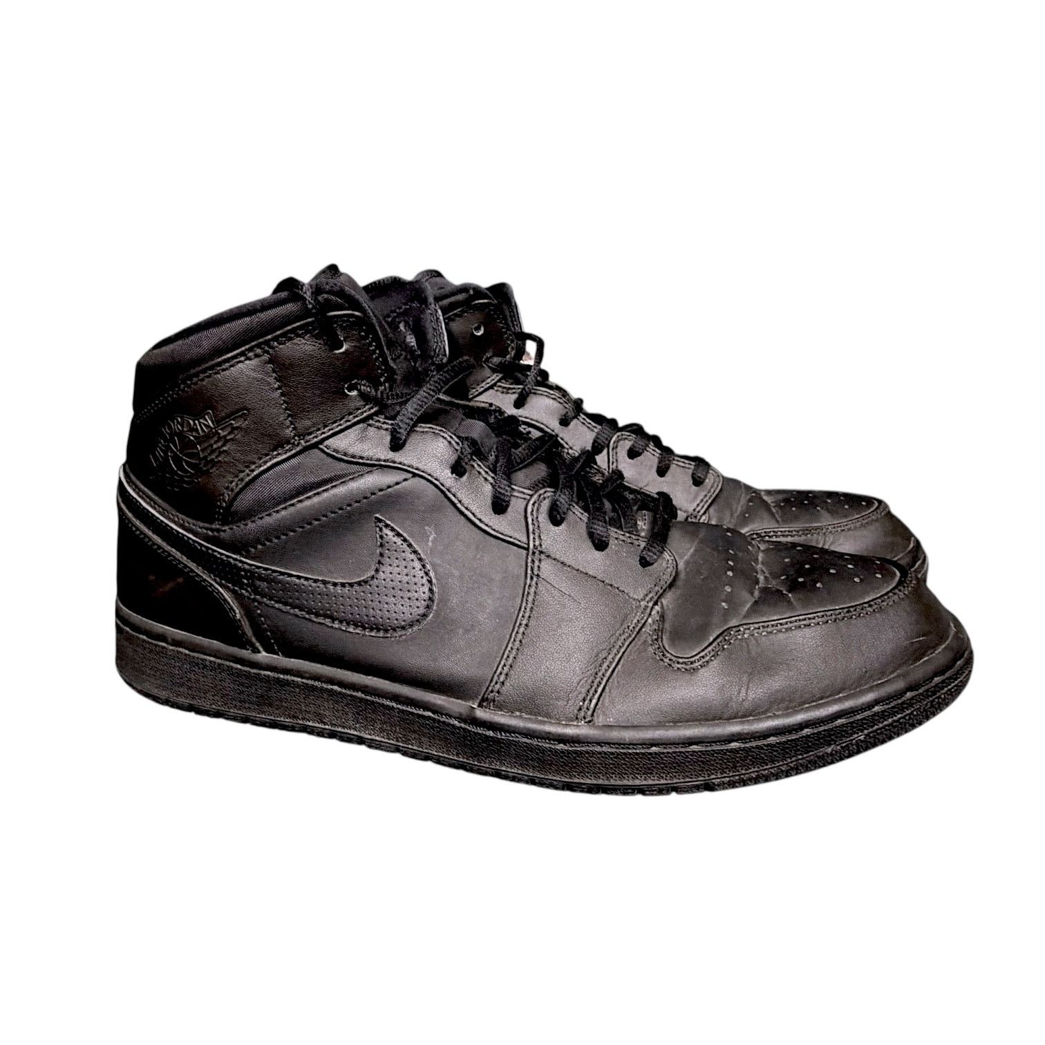 Nike Nike Air Jordan 1 Triple Black Shoes 554724-034 2016 12 Size US 12 / EU 45 - 1 Thumbnail