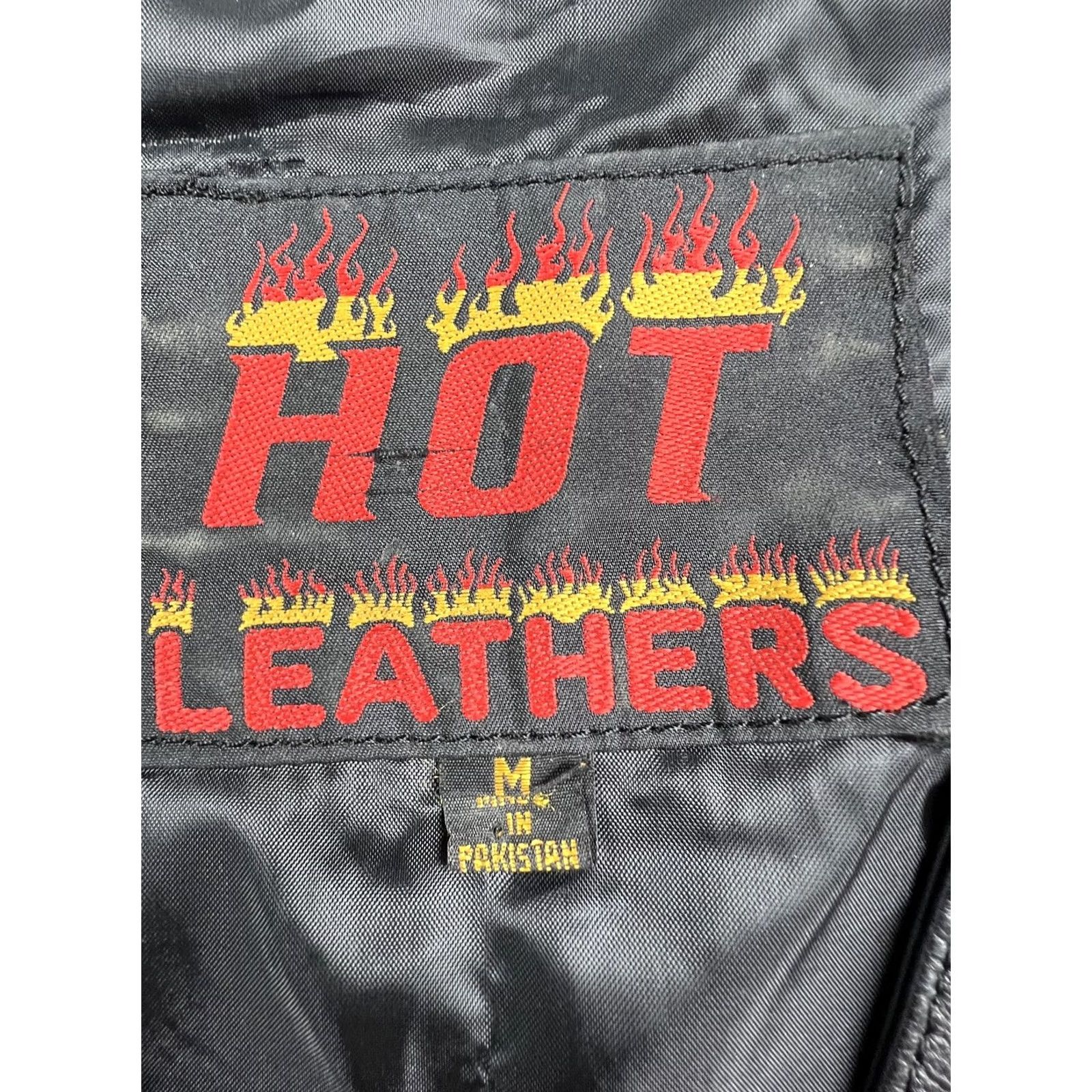 Vintage Hot Leathers Vest Mens M Black Leather Biker Braided Snap Laced Motorcycle Size US M / EU 48-50 / 2 - 3 Thumbnail