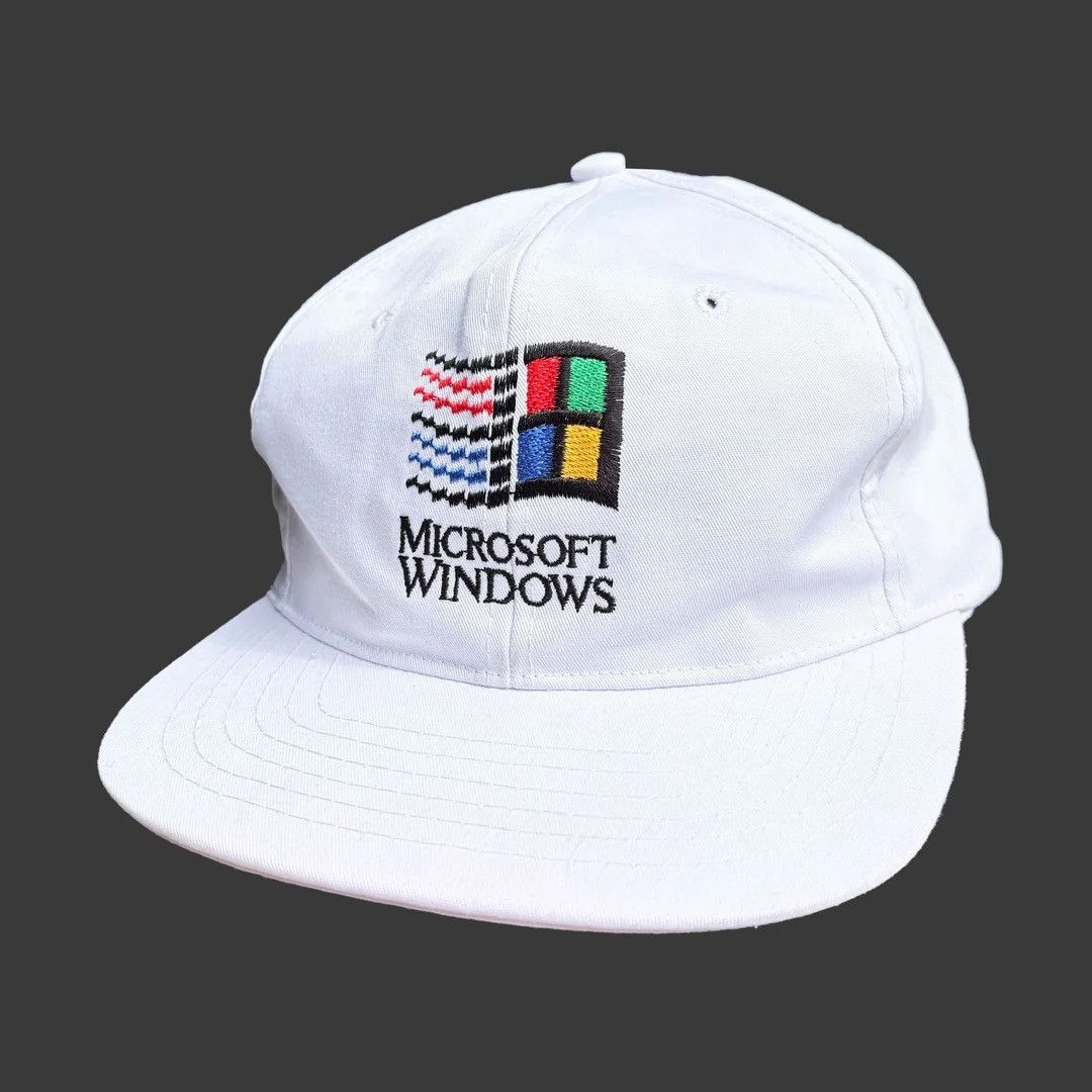 Vintage Microsoft Windows 1990 90s Vintage Logo Promo Snapback Cap Size ONE SIZE - 1 Thumbnail