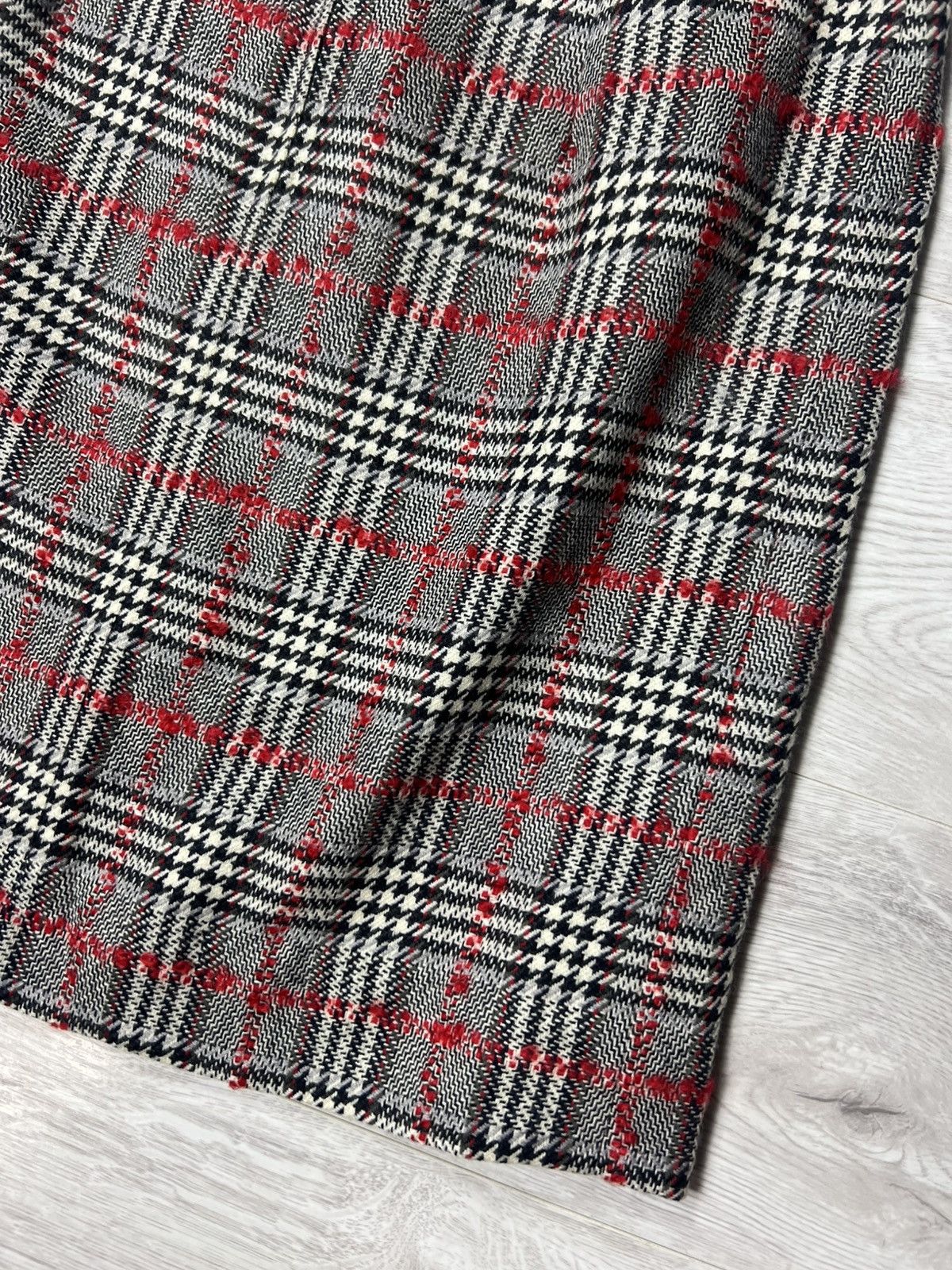 Celine Rare Vintage Celine Paris Tweed Wool Plaid Skirt Size 44 Size 32" / US 10 / IT 46 - 13 Thumbnail
