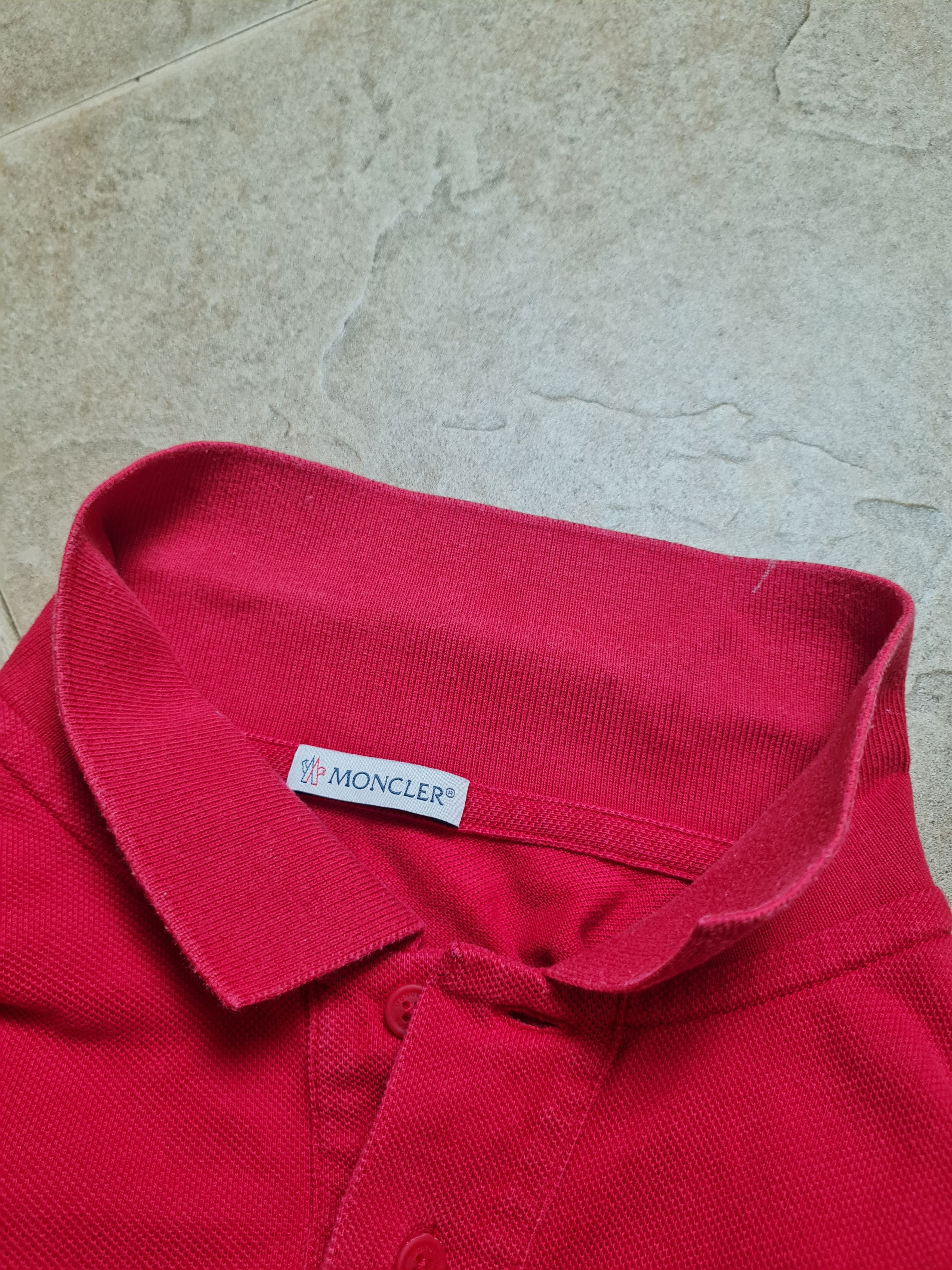 Moncler Mens T-Shirt MONCLER Logo Patch Polo Shirt In Red Size S Size US S / EU 44-46 / 1 - 16 Thumbnail
