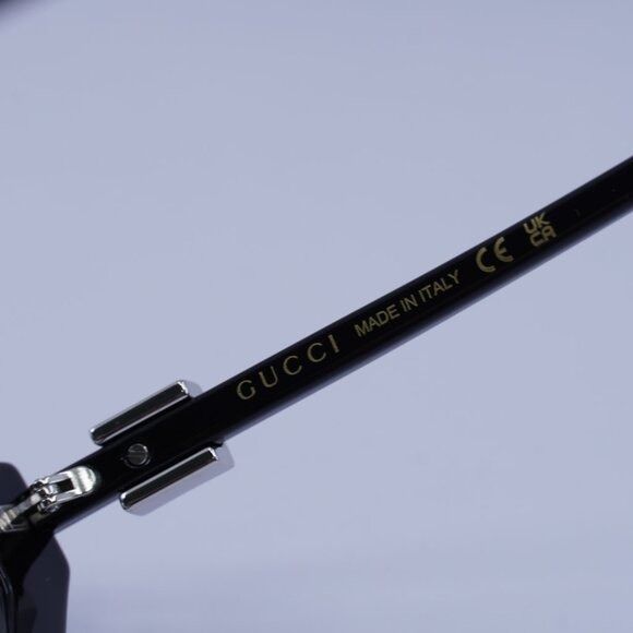 Gucci Gucci GG1683O 001 Eyeglasses Shiny Black 53mm Cat Eye Frame Size ONE SIZE - 7 Thumbnail