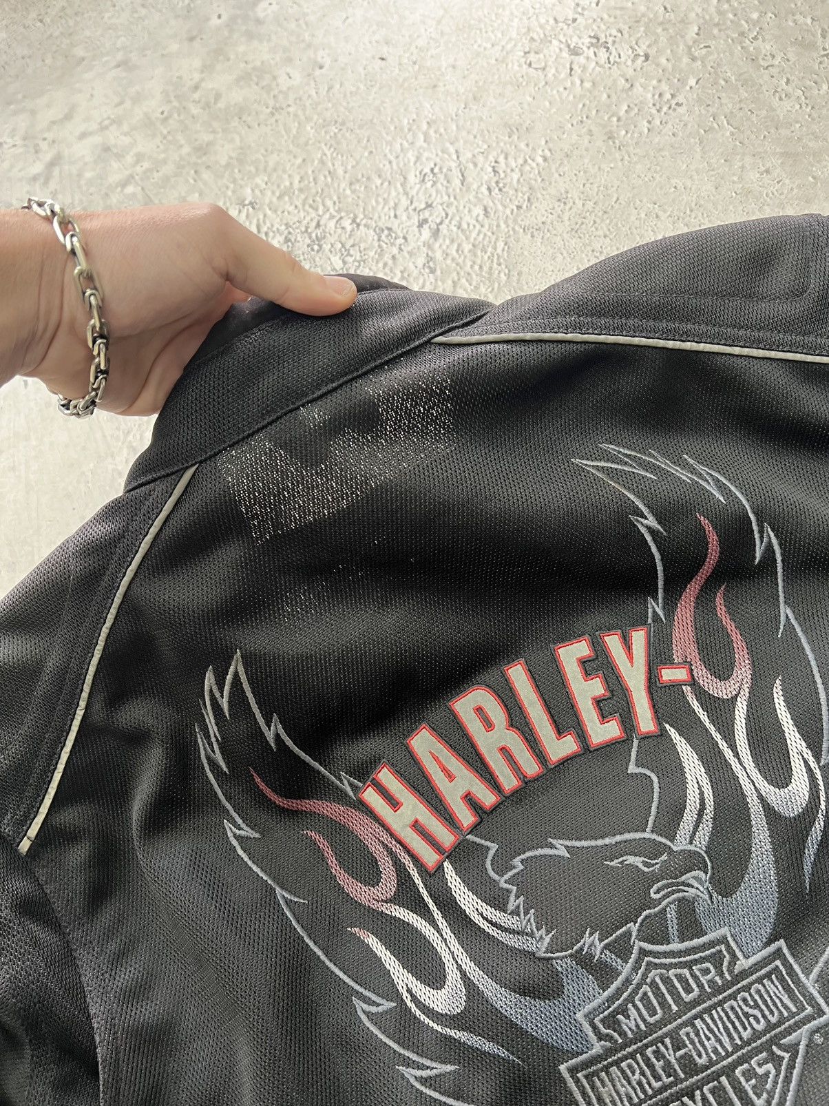 Harley Davidson VINTAGE GLAME EAGLE MESH HARLEY DAVIDSON JACKET MOTO RACING Size US XL / EU 56 / 4 - 13 Thumbnail