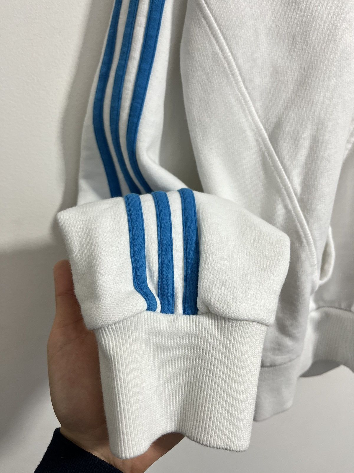 Adidas × Vintage Adidas 00s Vintage Classic Arm Stripes Zip Up White Hoodie Size US XL / EU 56 / 4 - 6 Thumbnail