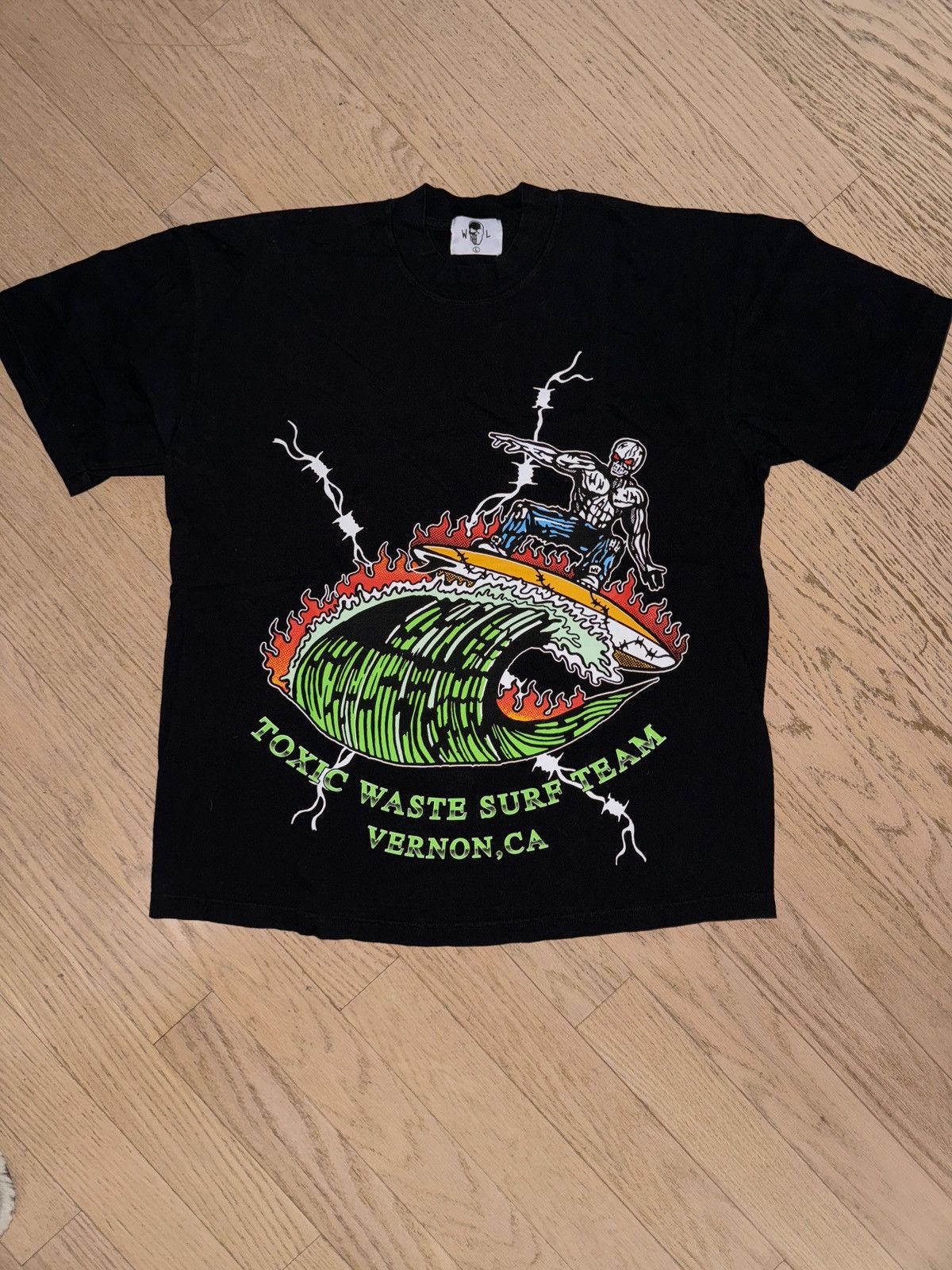 image of Warren Lotas - Toxic Waste Surf Team - L in Black, Men's (Size Large)