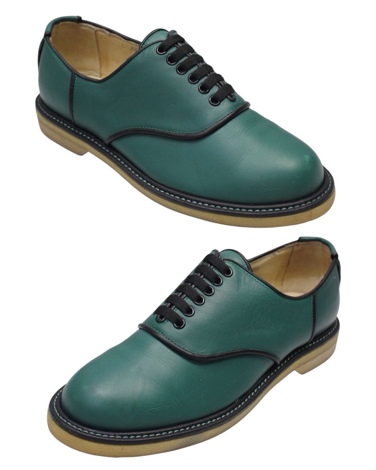 Vintage 2000S PASHU CLIP JAPAN GREEN DERBY SHOES WITH GUM SOLE Size US 7 / EU 40 - 4 Thumbnail