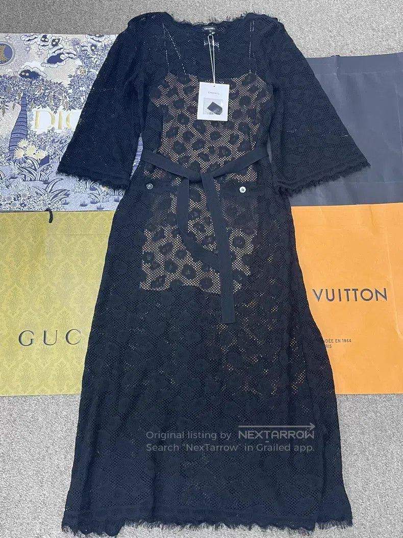 Chanel Chanel Black lace two-piece lace-ace dress Size XS / US 0-2 / IT 36-38 - 1 Thumbnail