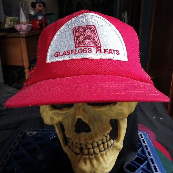 Other DS Vintage Gensco Glasfloss Pleats Patch Snap Trucker Hat Size ONE SIZE - 1 Thumbnail
