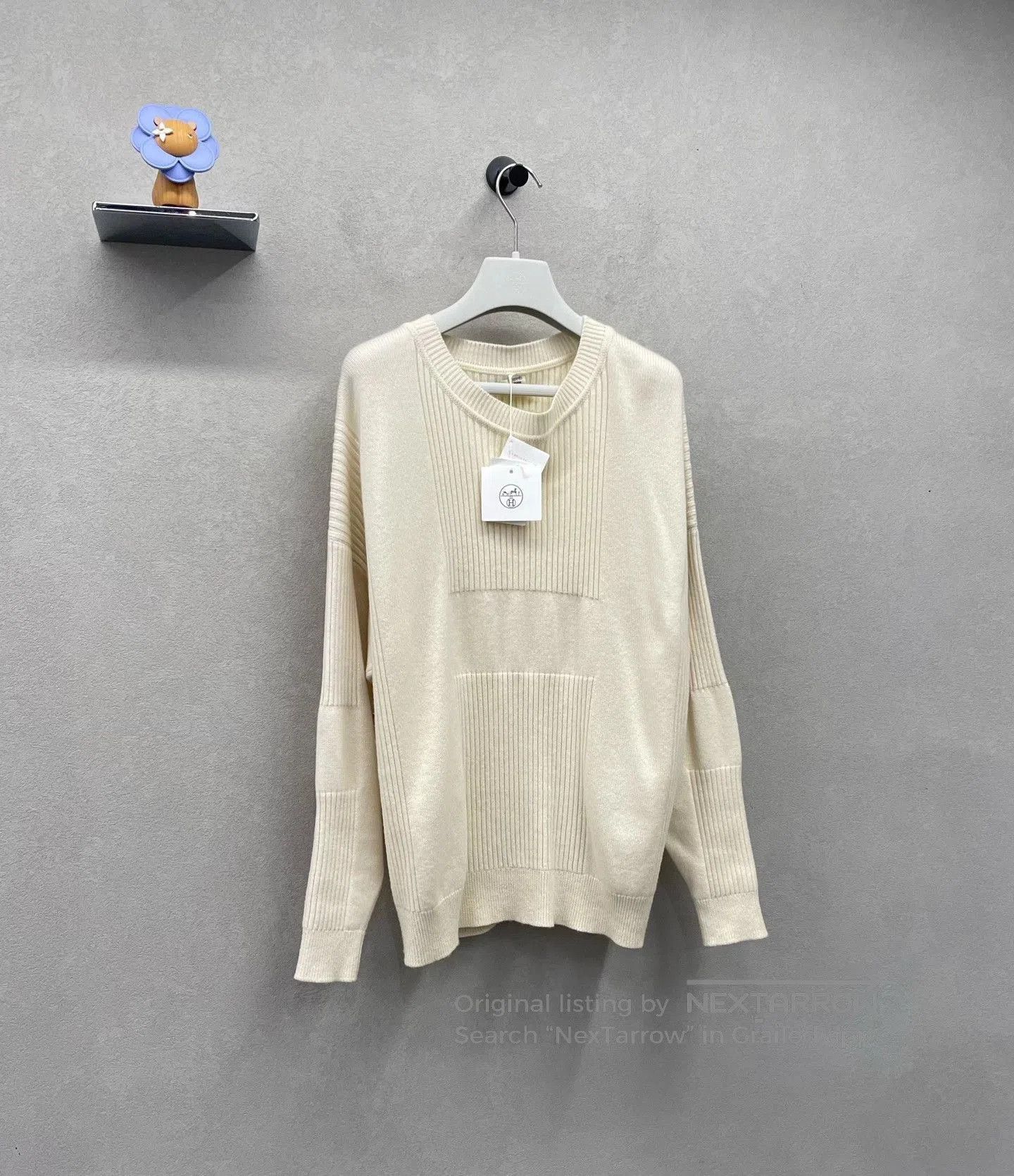 Hermes New Hermes Cream White Knit Sweater. Size XS / US 0-2 / IT 36-38 - 3 Thumbnail