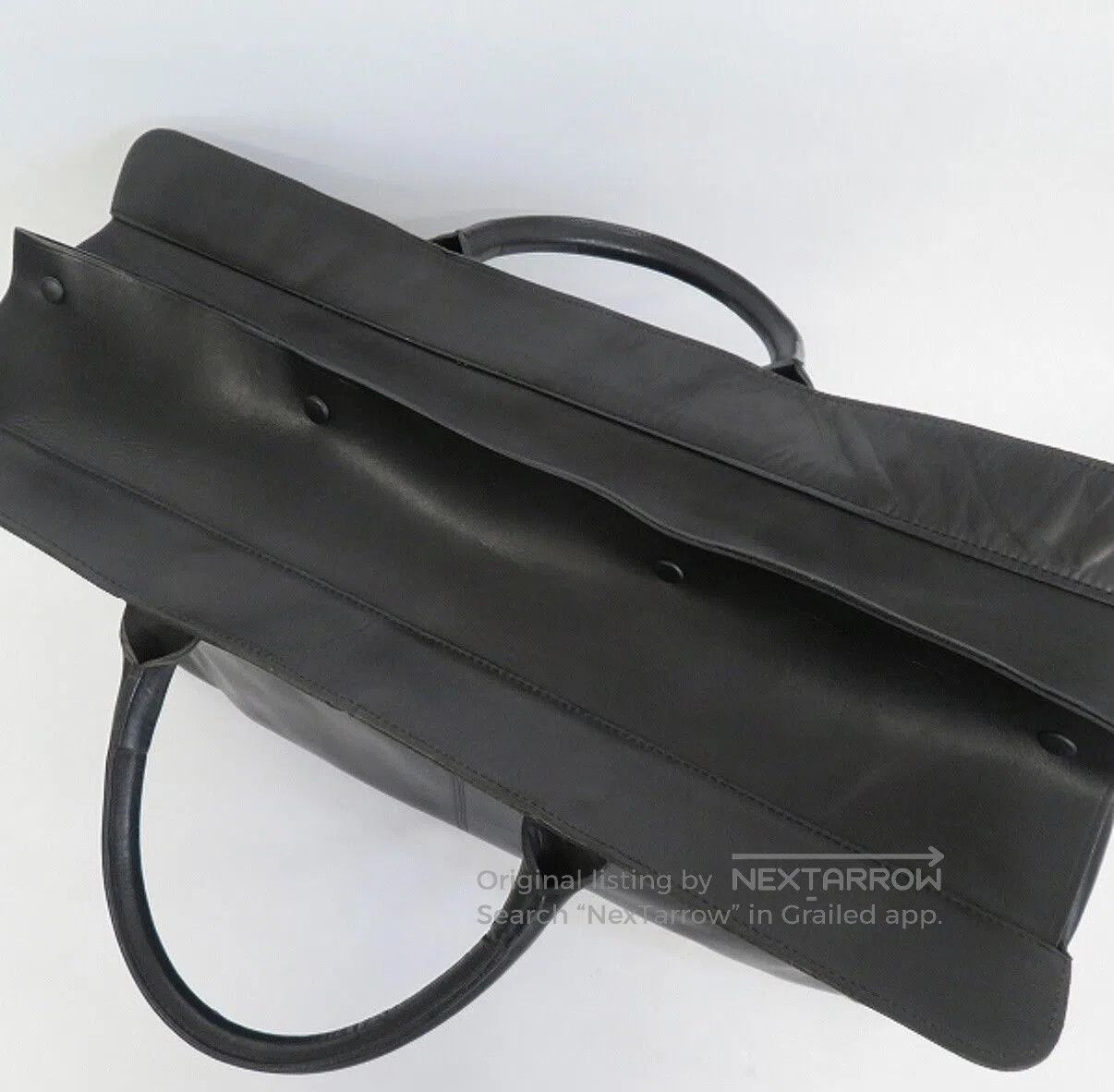 Yohji Yamamoto Large Black Leather Boston Bag. Size ONE SIZE - 4 Thumbnail