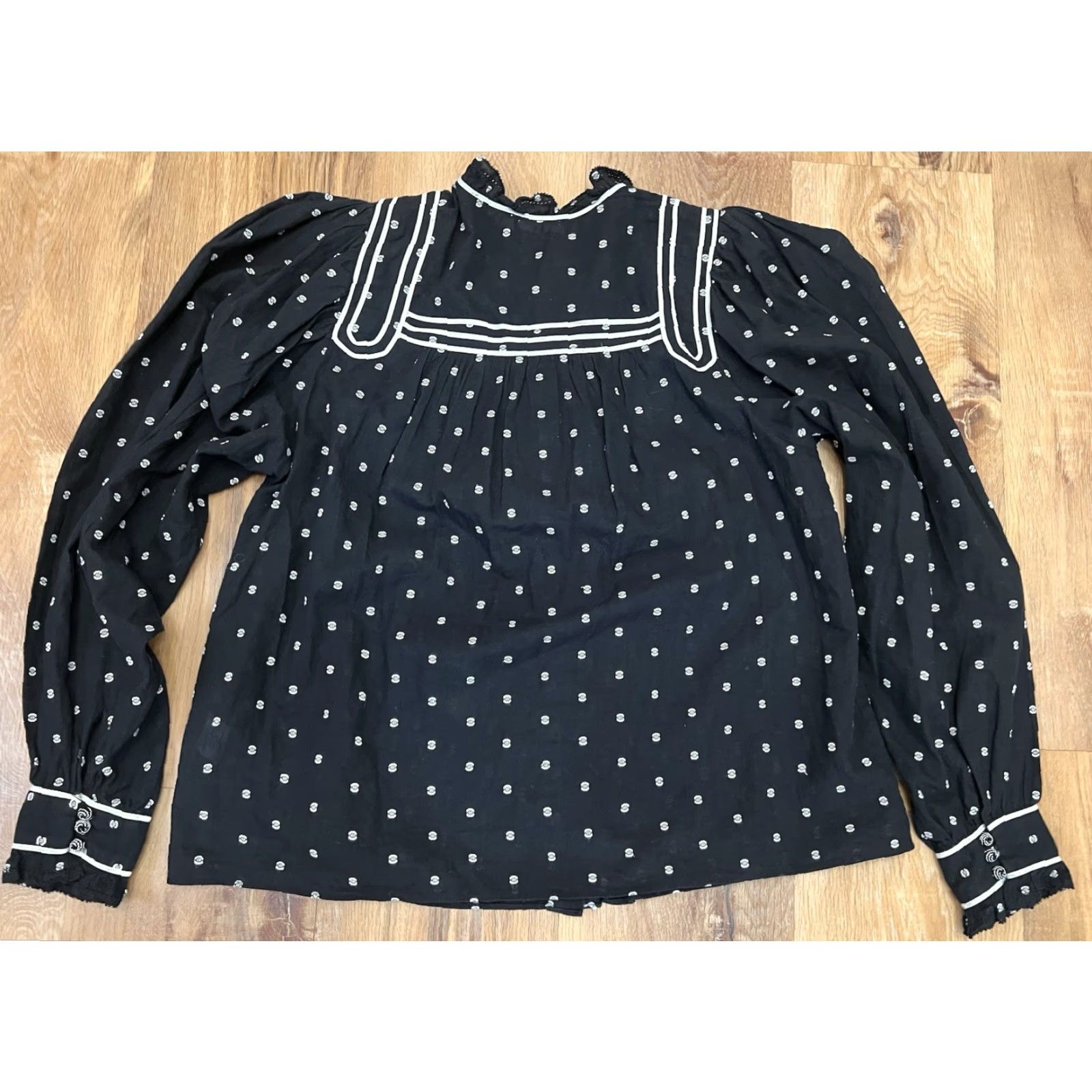 Ulla Johnson Ulla Johnson Blouse - Black Abigail Eclipse Dot Size 4 Women Shirt Womens Size S / US 4 / IT 40 - 6 Thumbnail