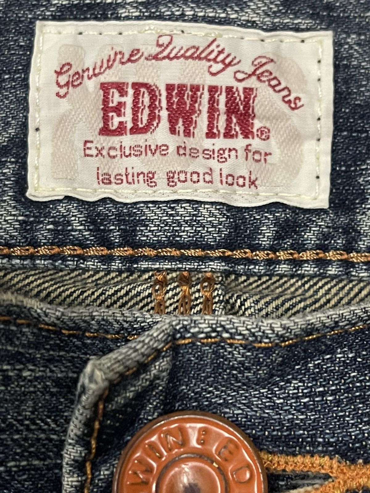 Edwin Vintage 90s Edwin Faded Wash Style Distress Loose Jeans Size US 36 / EU 52 - 9 Thumbnail