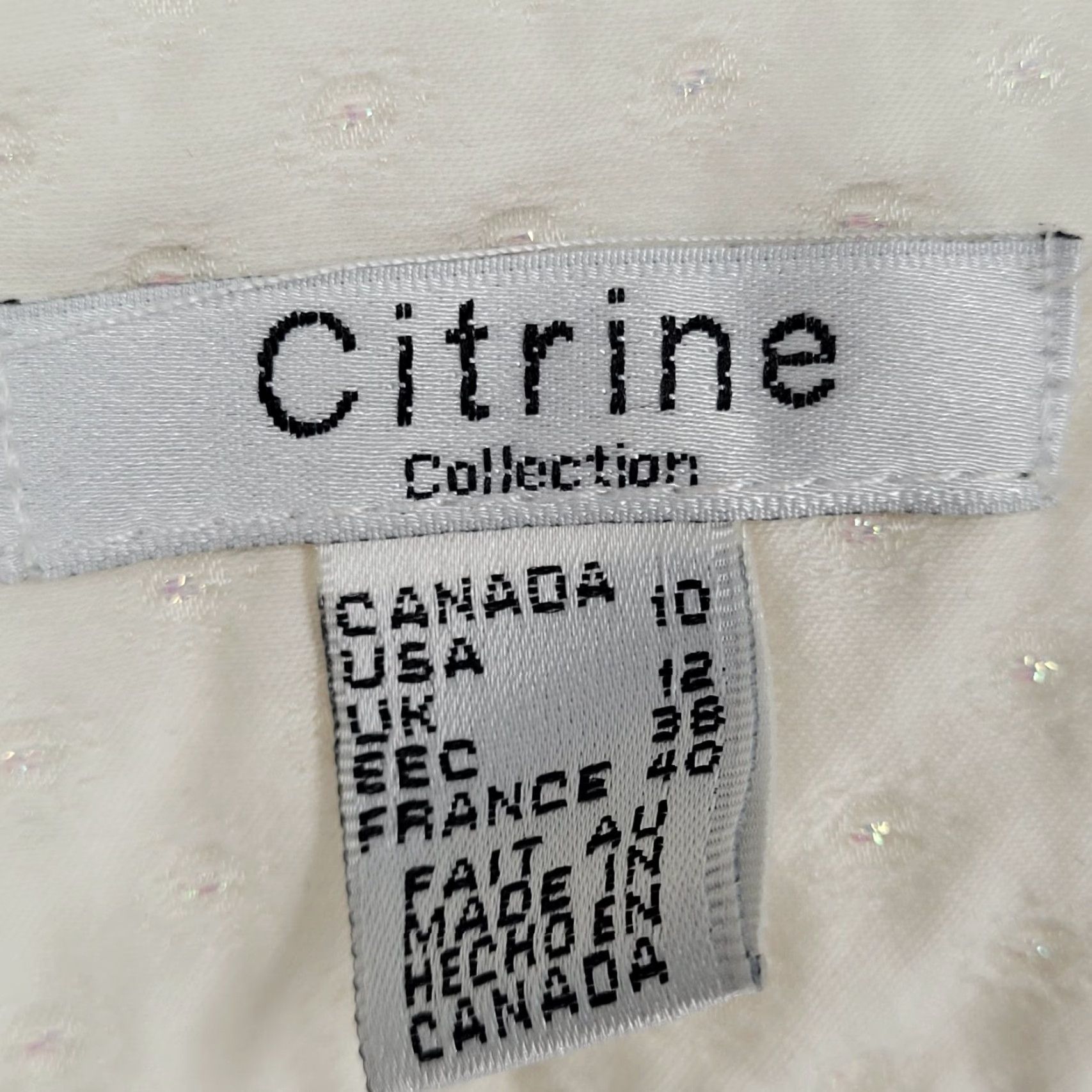 Vintage VINTAGE Citrine Jacket Women Size 10 Ivory Glitter Button Closure Lined Canada Classic Size L / US 10 / IT 46 - 3 Thumbnail