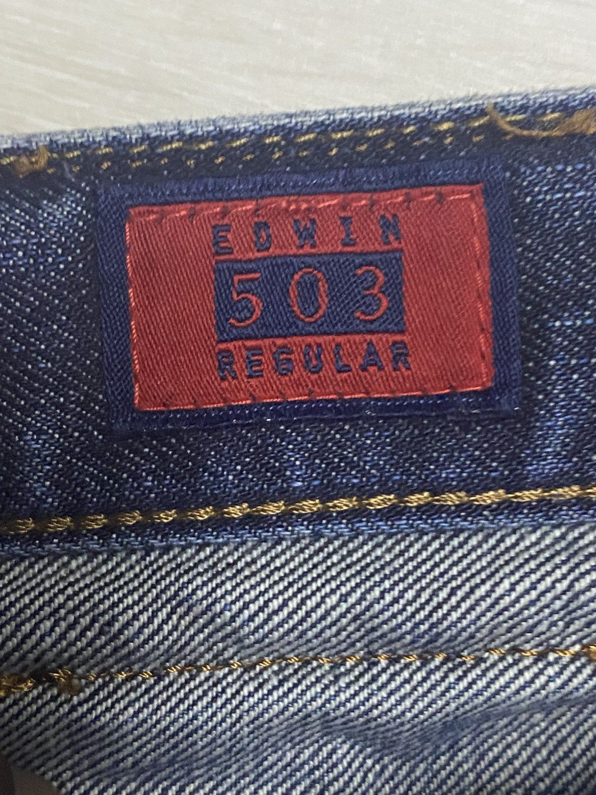 Edwin Vintage Edwin 503 Faded Mud Wash Distressed Loose Jeans Size US 32 / EU 48 - 11 Thumbnail