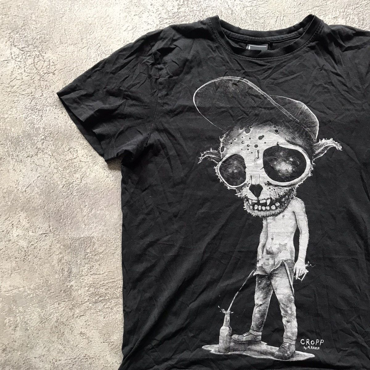 Vintage Vintage Y2K Graphic Tee Skull Man Art Streetwear Grunge L Size US L / EU 52-54 / 3 - 3 Thumbnail