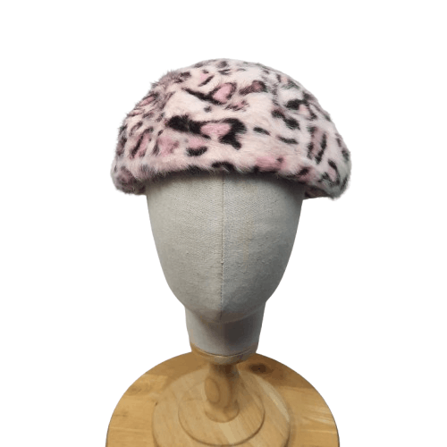 Japanese Brand 🌸 Japanese brand chubby momona leopard fur beret hat Size ONE SIZE - 1 Thumbnail