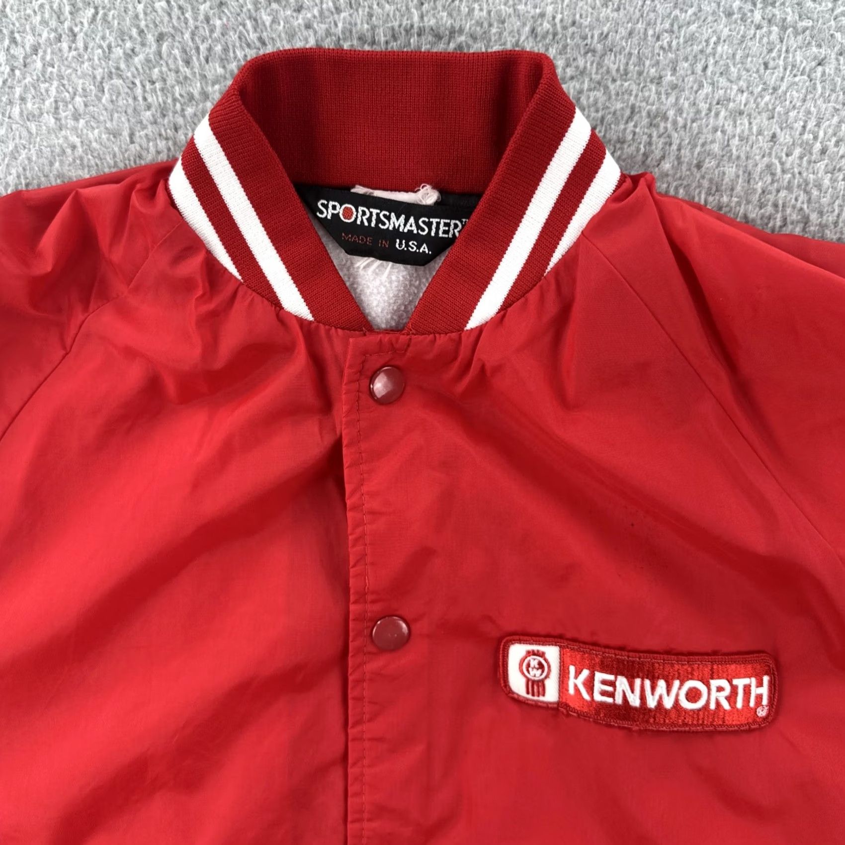 Vintage VINTAGE Sportsmaster Jacket Shirt Red Kenworth Patch M Adults Mens Size US M / EU 48-50 / 2 - 5 Thumbnail