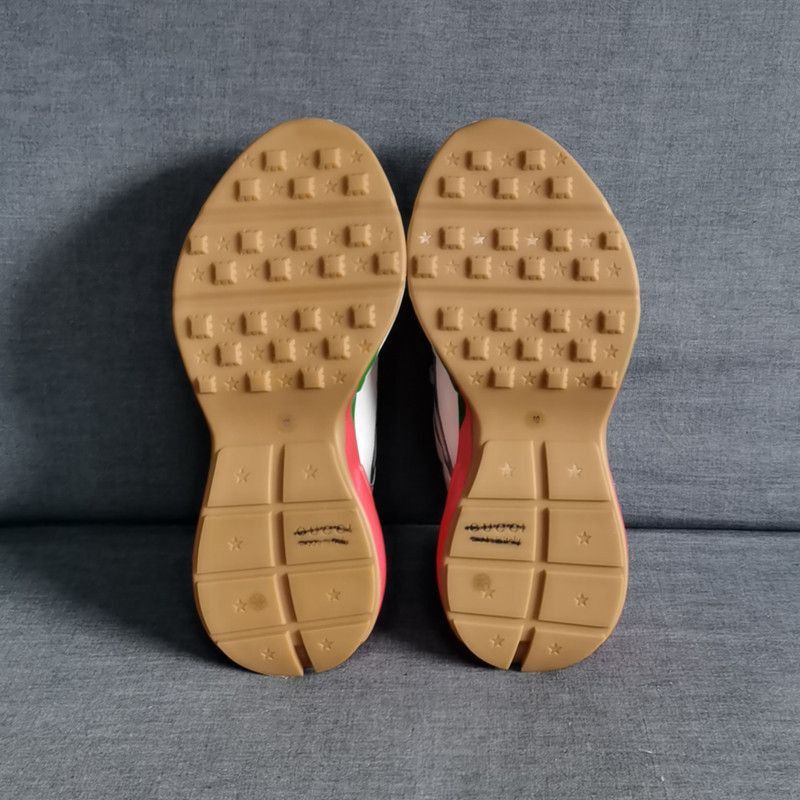 Gucci Gucci Rhyton Casual Dad Sneakers in White Red Green - Size US 11 / EU 44 - 1 Thumbnail