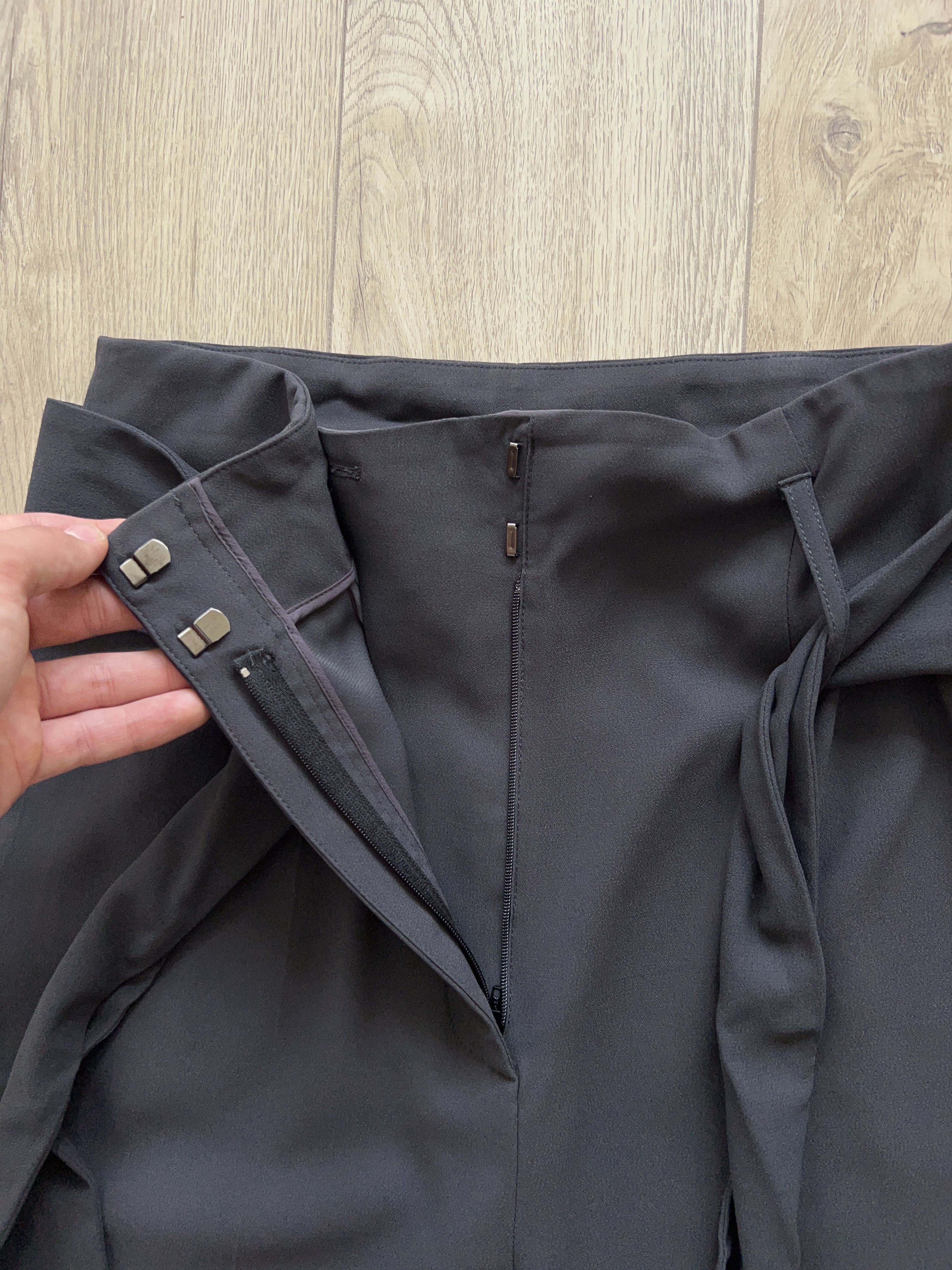 Designer × Fabiana Filippi Womens Belted High Waist Pants Trousers Dark Grey Size M Size 30" / US 8 / IT 44 - 10 Thumbnail