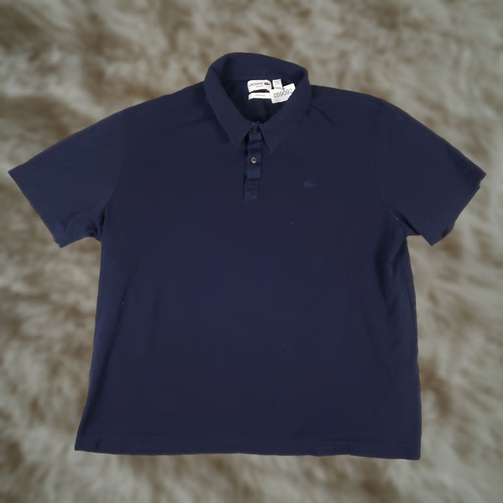 Lacoste LACOSTE Polo Shirt Mens 3XL Navy Blue Casual Short Sleeve Regular Fit Size US XXL / EU 58 / 5 - 1 Thumbnail