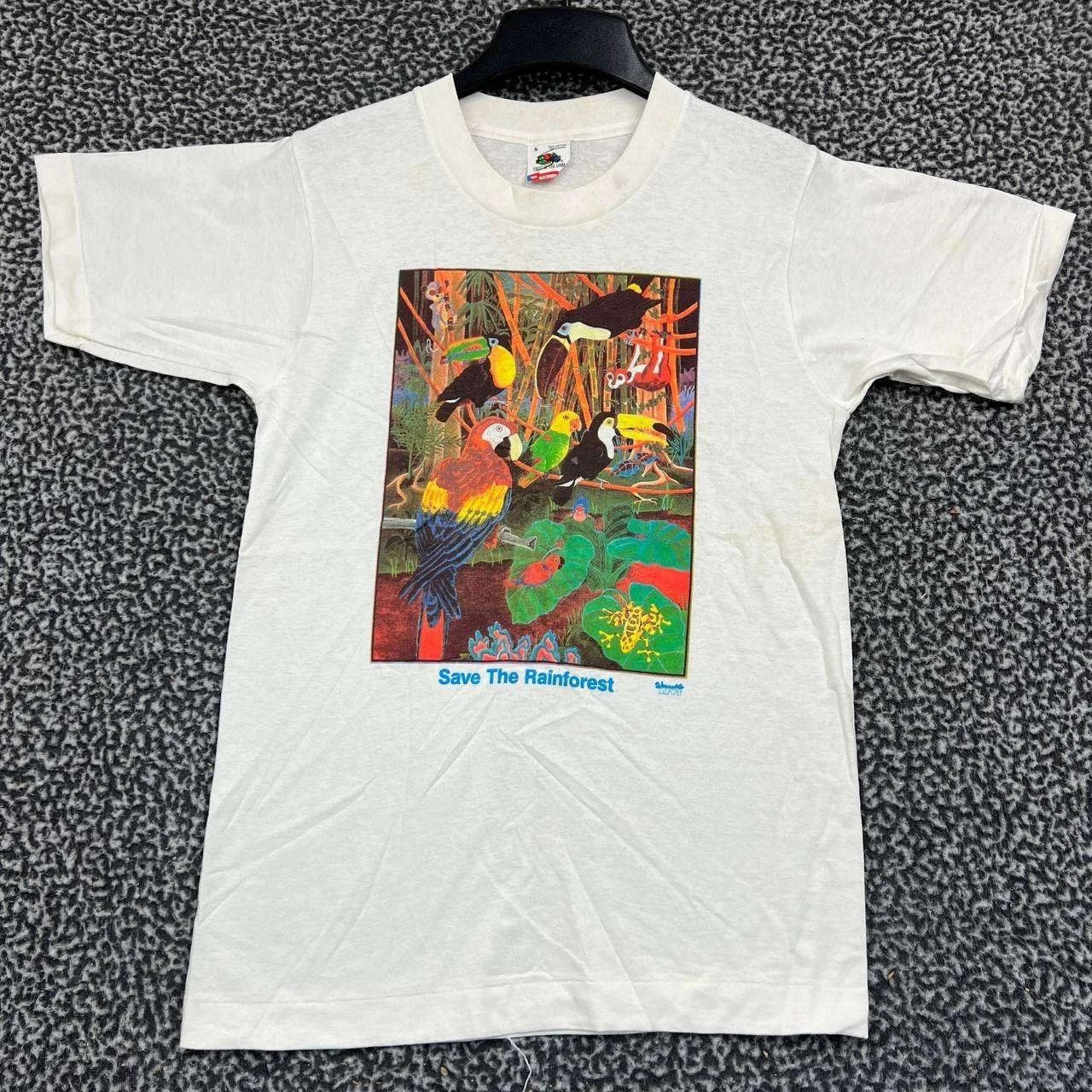 Fruit Of The Loom Vintage Save the Rainforest Shirt Men S Deadstock New Size US S / EU 44-46 / 1 - 1 Thumbnail