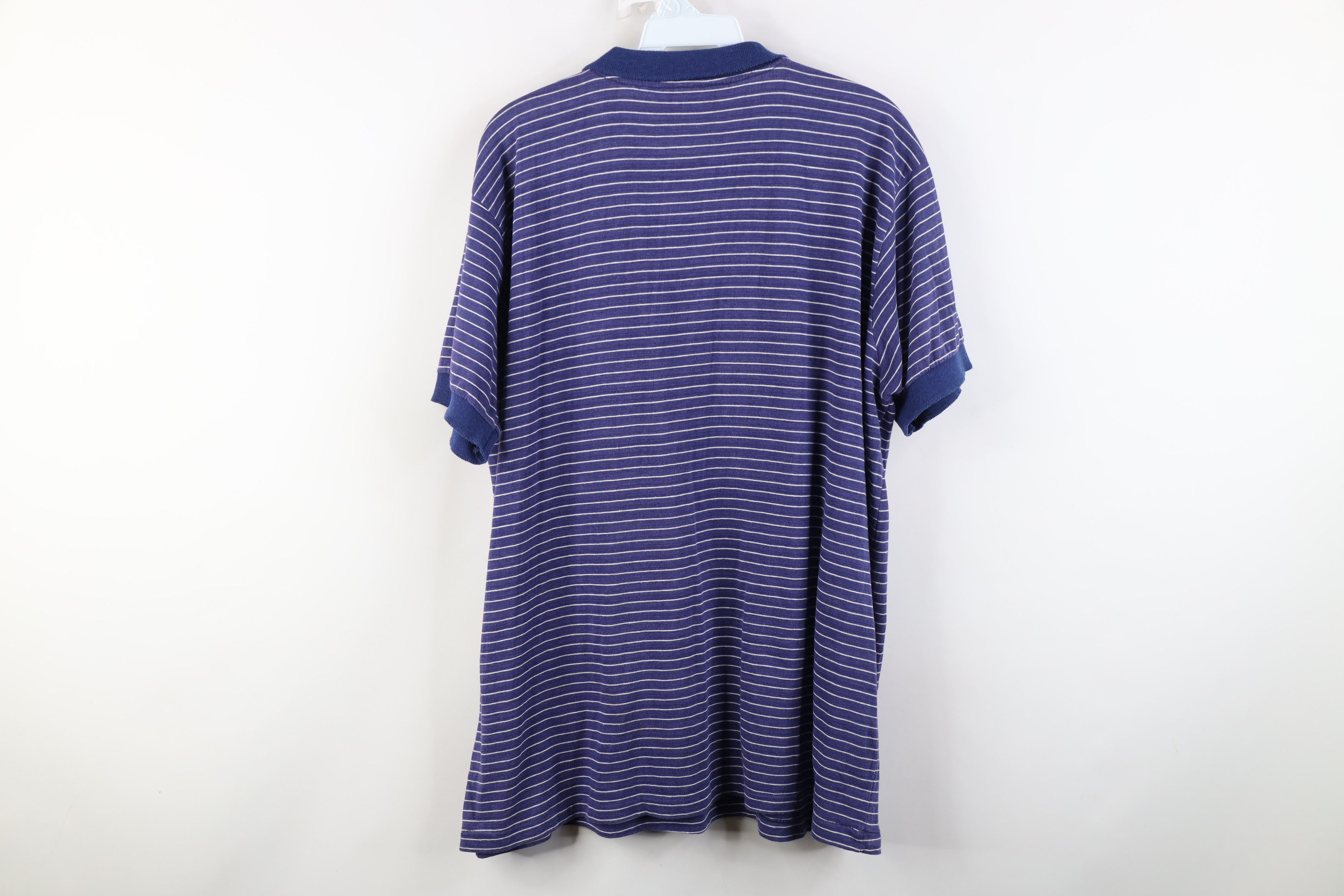 Vintage Vintage 70s Streetwear Striped Knit Collared Golf Polo Shirt Size US XL / EU 56 / 4 - 9 Thumbnail
