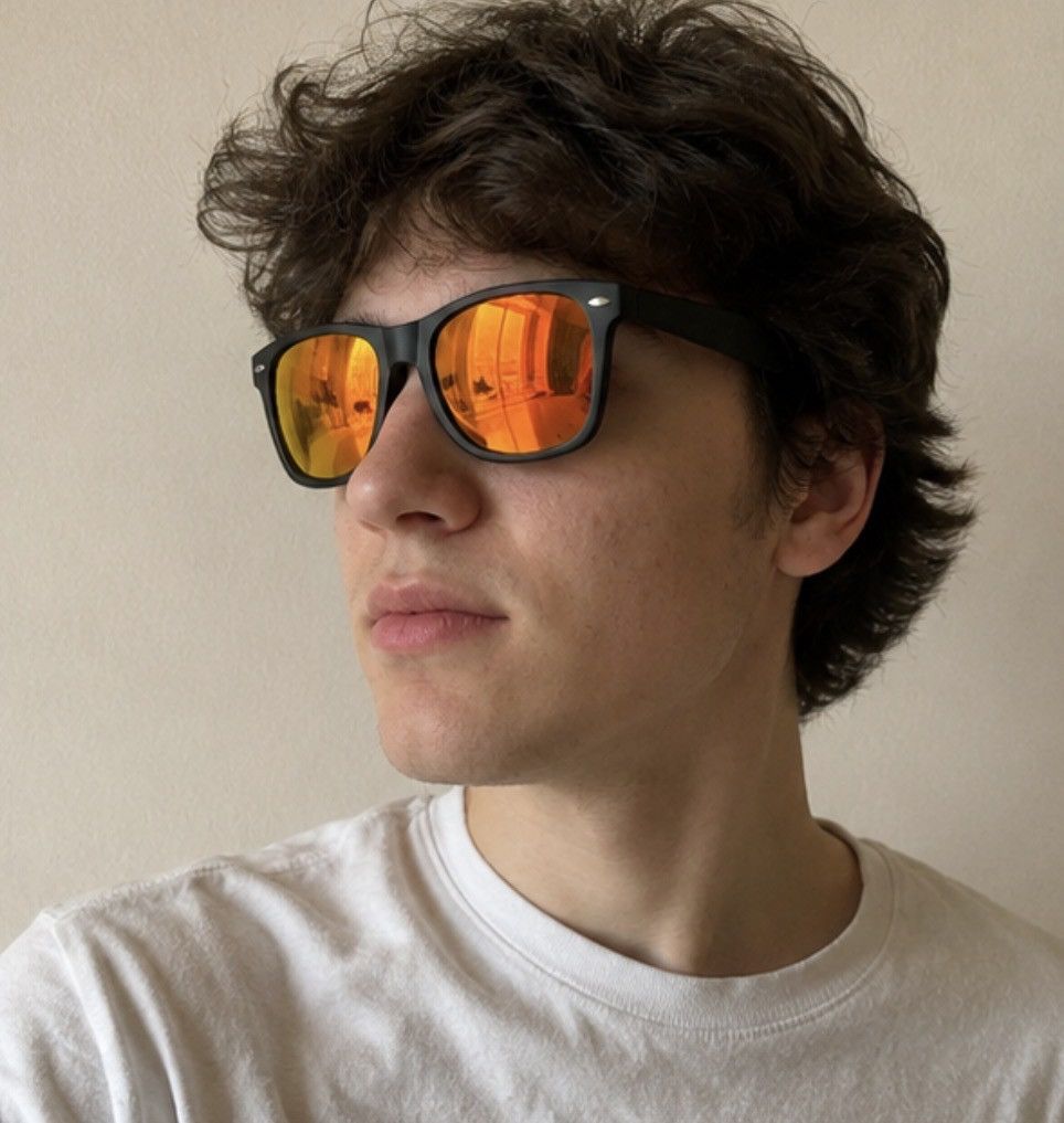 Other Black frame orange mirror lens sunglasses Y2K streetwear Size ONE SIZE - 1 Thumbnail