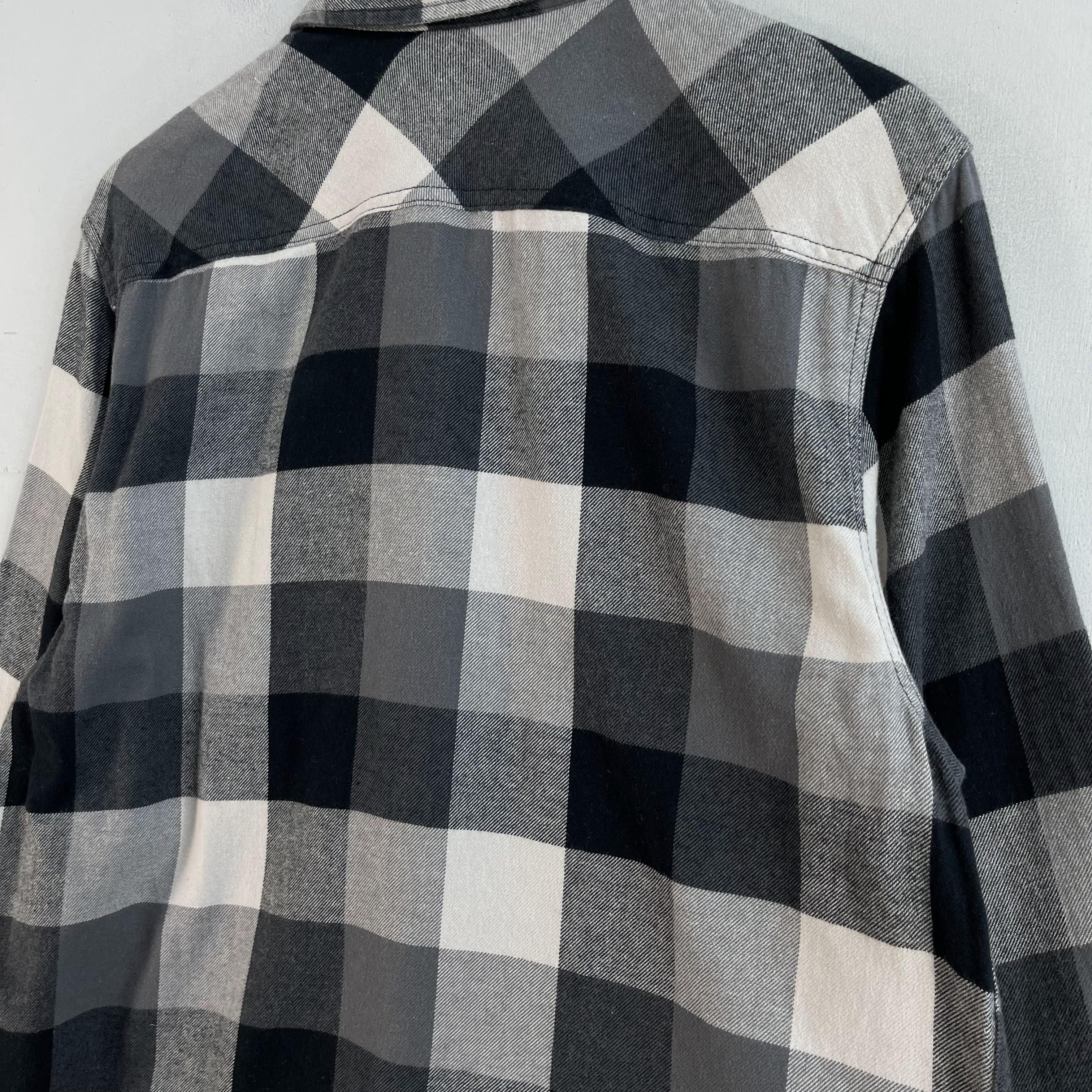 Flannel × Vans Vintage VANS Plaid Black/Gray Flannel Shirt Button Up Size US M / EU 48-50 / 2 - 10 Thumbnail