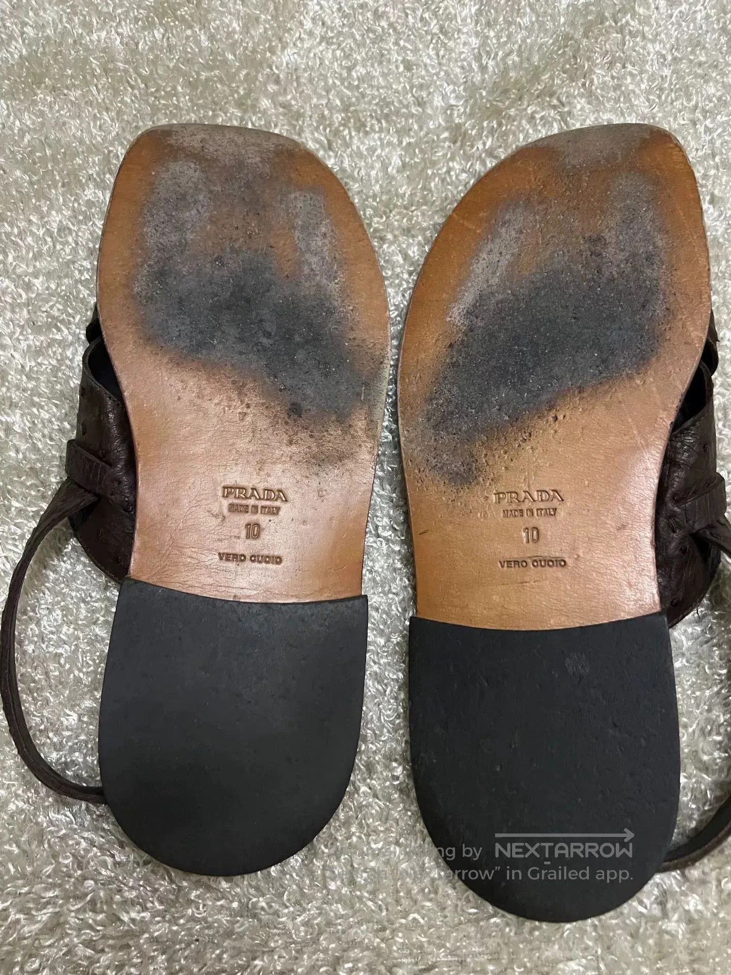 Prada Prada Men's Leather Sandal Slipper. Size US 10 / EU 43 - 7 Thumbnail