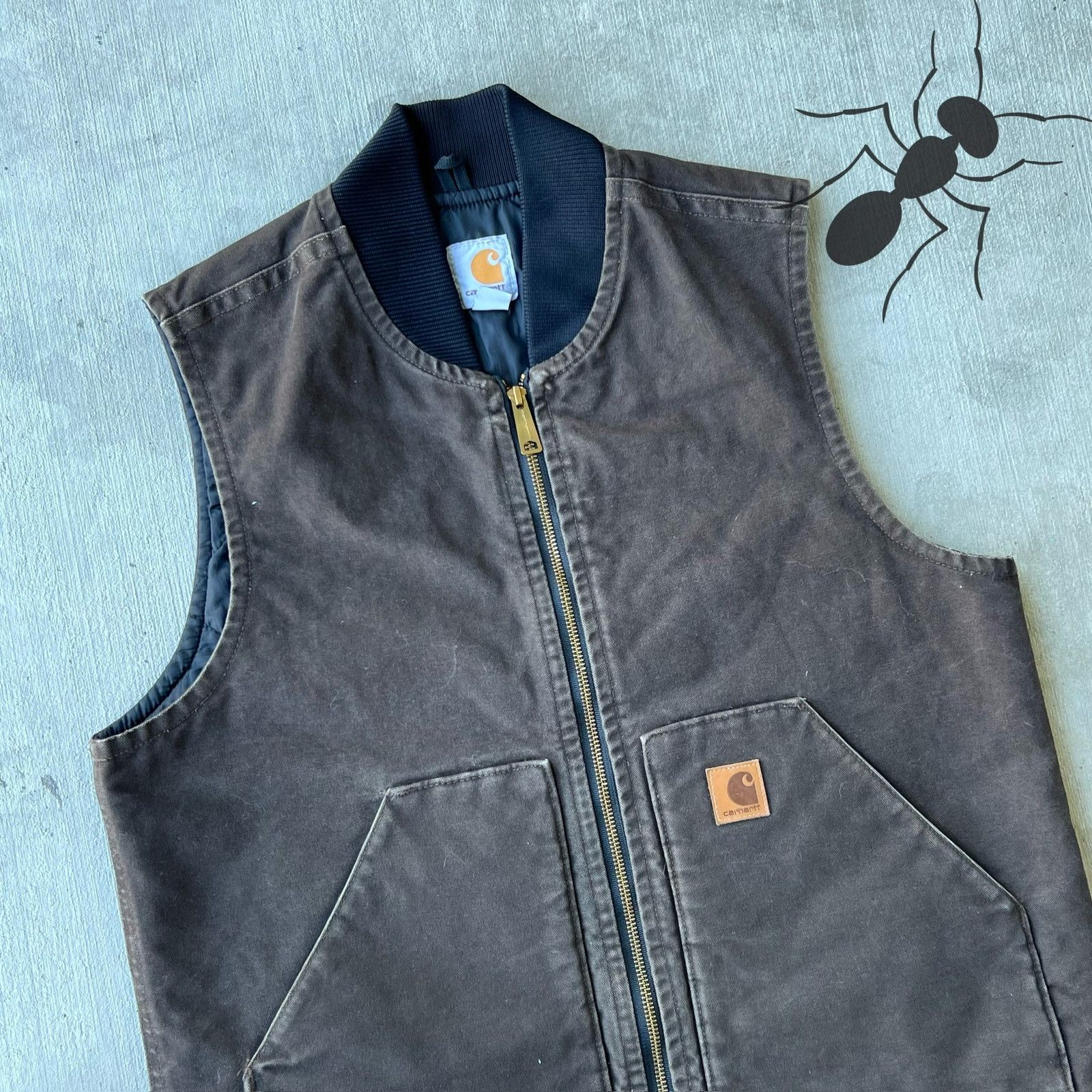 Carhartt × Vintage Carhartt V02 DKB brown work wear vest Size US M / EU 48-50 / 2 - 3 Thumbnail