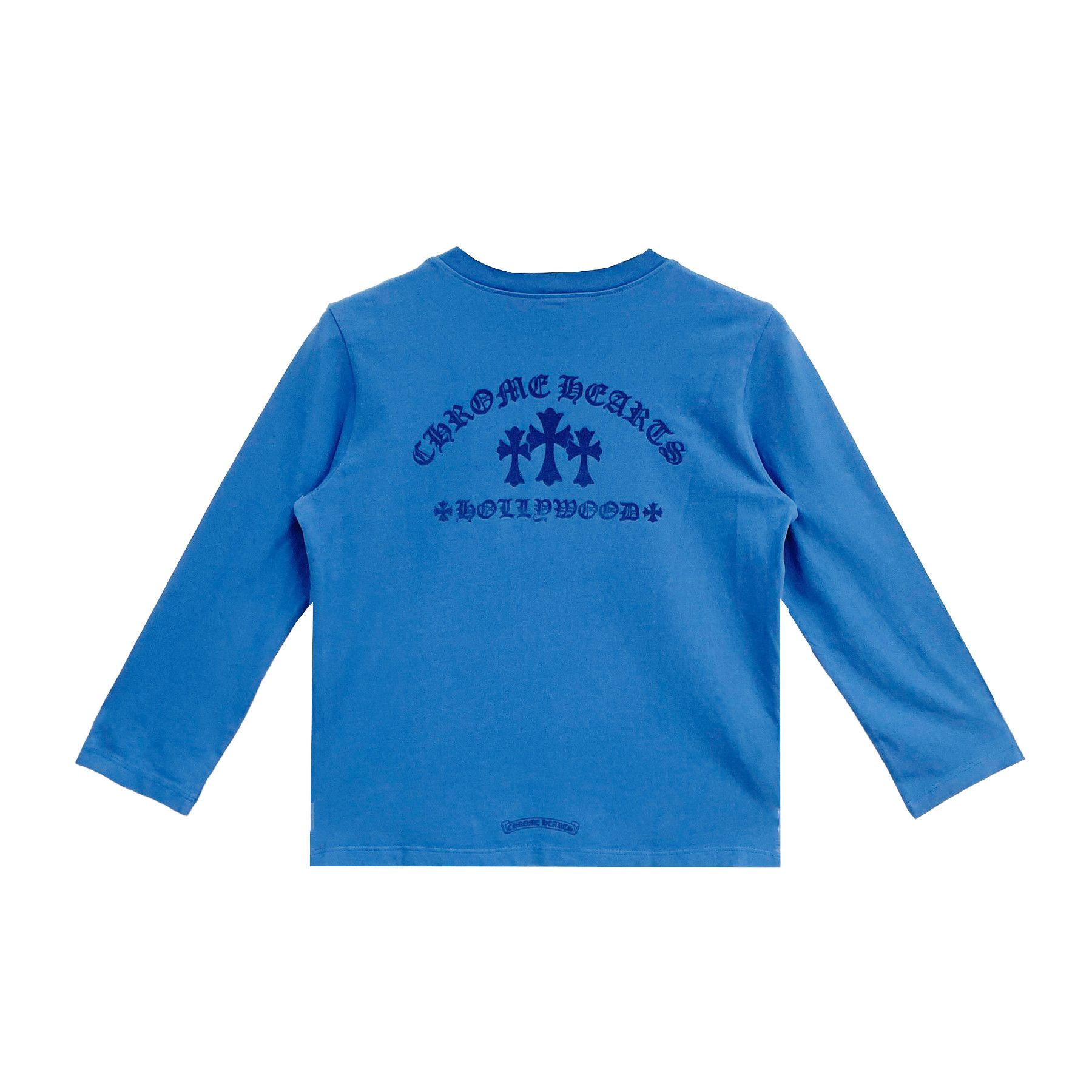 Chrome Hearts Chrome Hearts Triple Cross Hollywood Blue Long Sleeve T Size S / US 4 / IT 40 - 1 Thumbnail