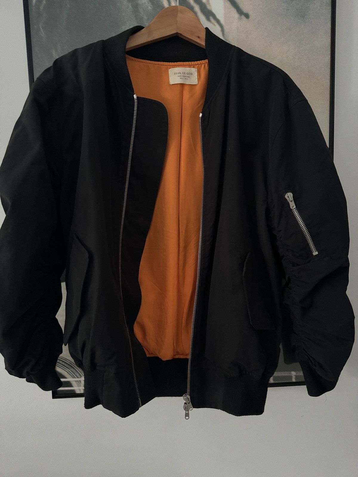 image of Fear Of God 3Rd Generation Bomber in Black, Men's (Size Medium)