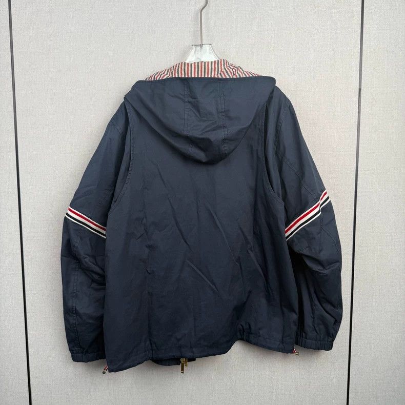 Thom Browne Thom Browne A windproof jacket with a hood Size US S / EU 44-46 / 1 - 6 Thumbnail